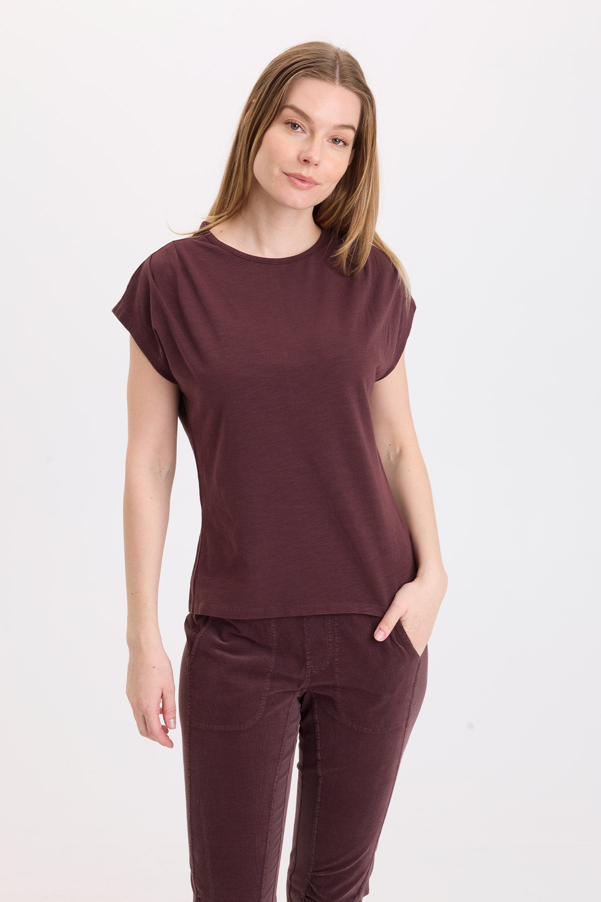Wearables Arwen Soft Jersey Mock Neck Tee 
