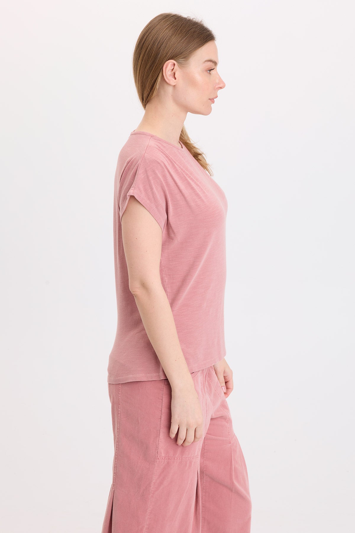 Arwen Soft Jersey Mock Neck Tee