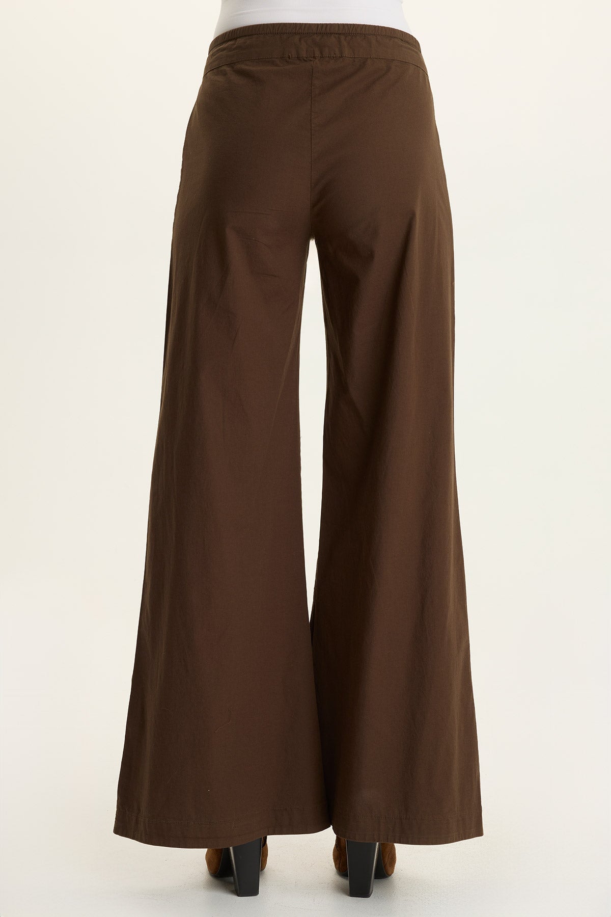 Wearables Tiered Wide Leg Drawstring Flare Ruched Pant 