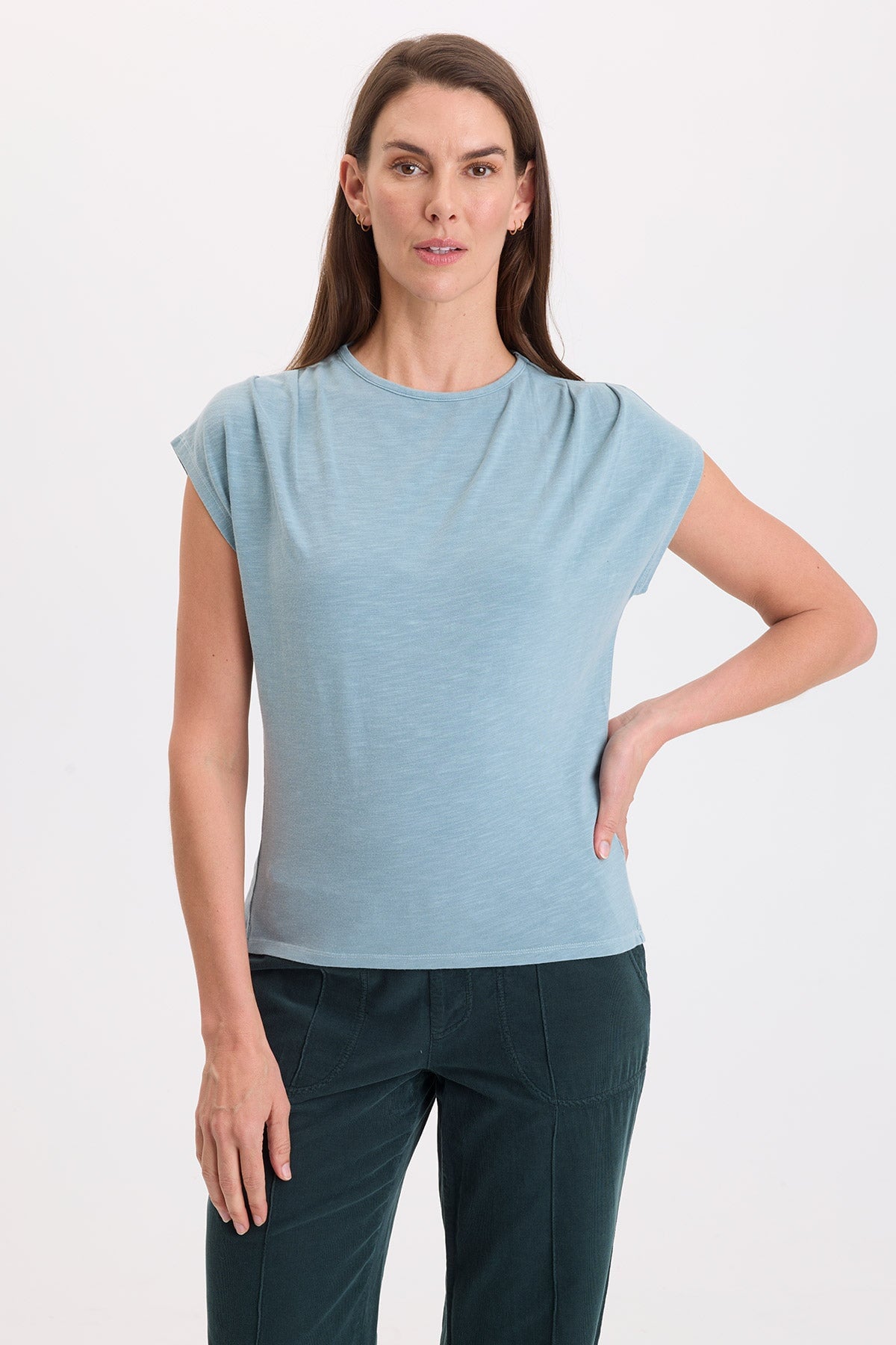 Wearables Arwen Soft Jersey Mock Neck Tee 