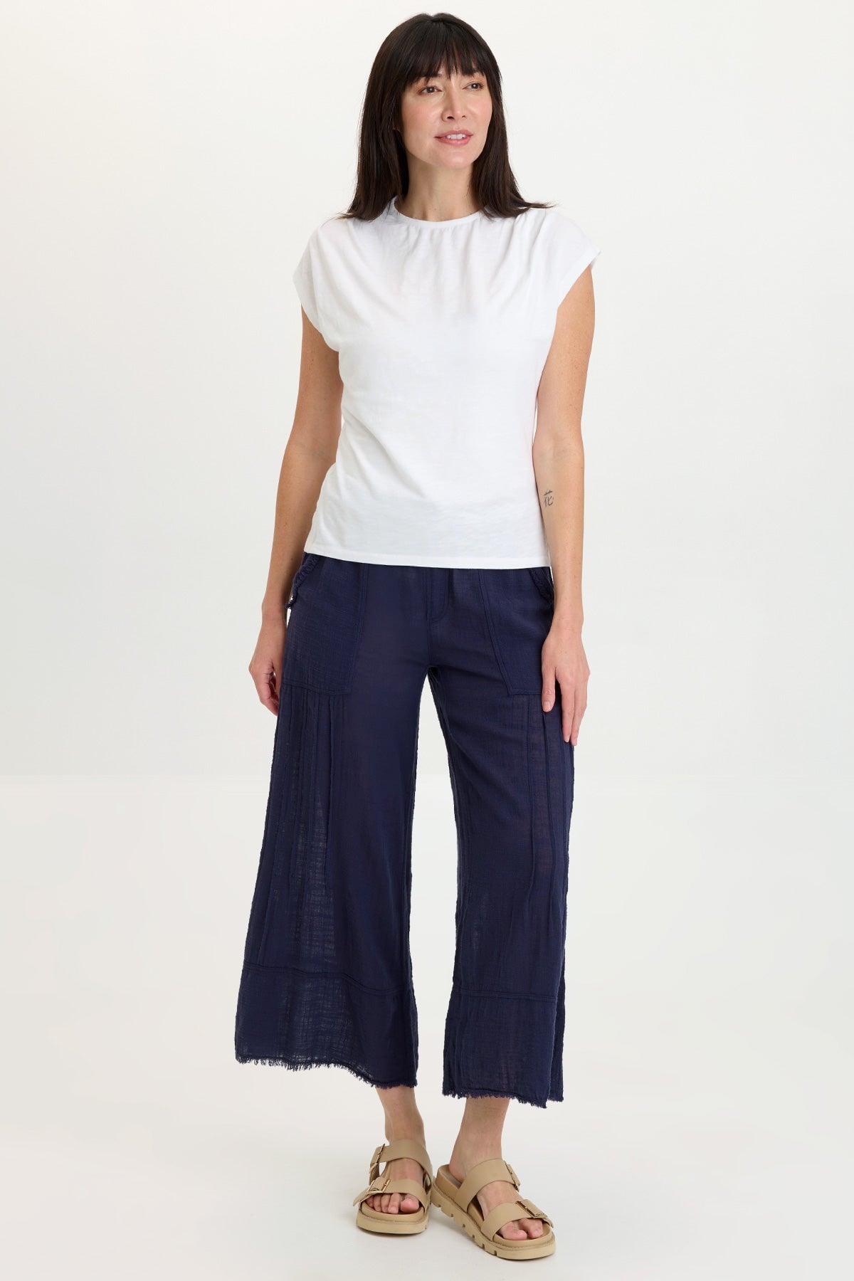 Wearables Ace Gauze Wide Leg Crop 