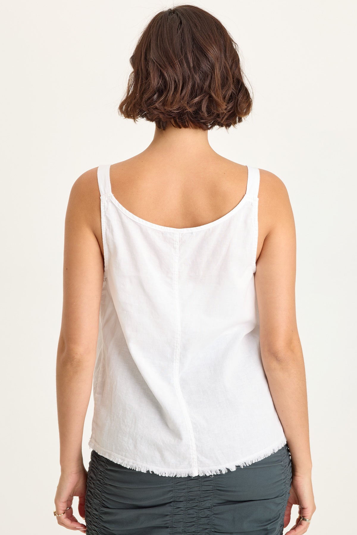 Wearables Shawnie Linen Billowy Pintuck Tank 