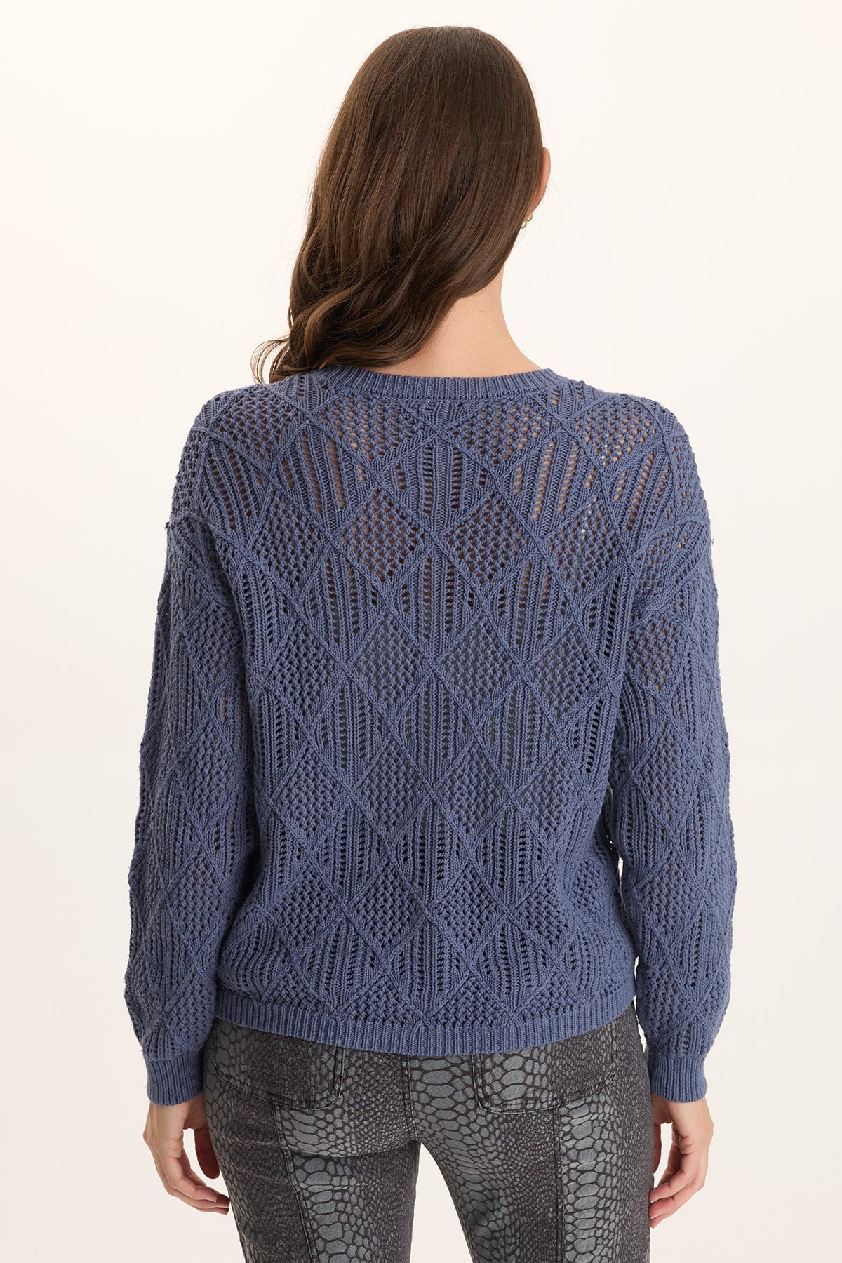 XCVI Rothwell Cotton Knit Relaxed-Fit Sweater Top 