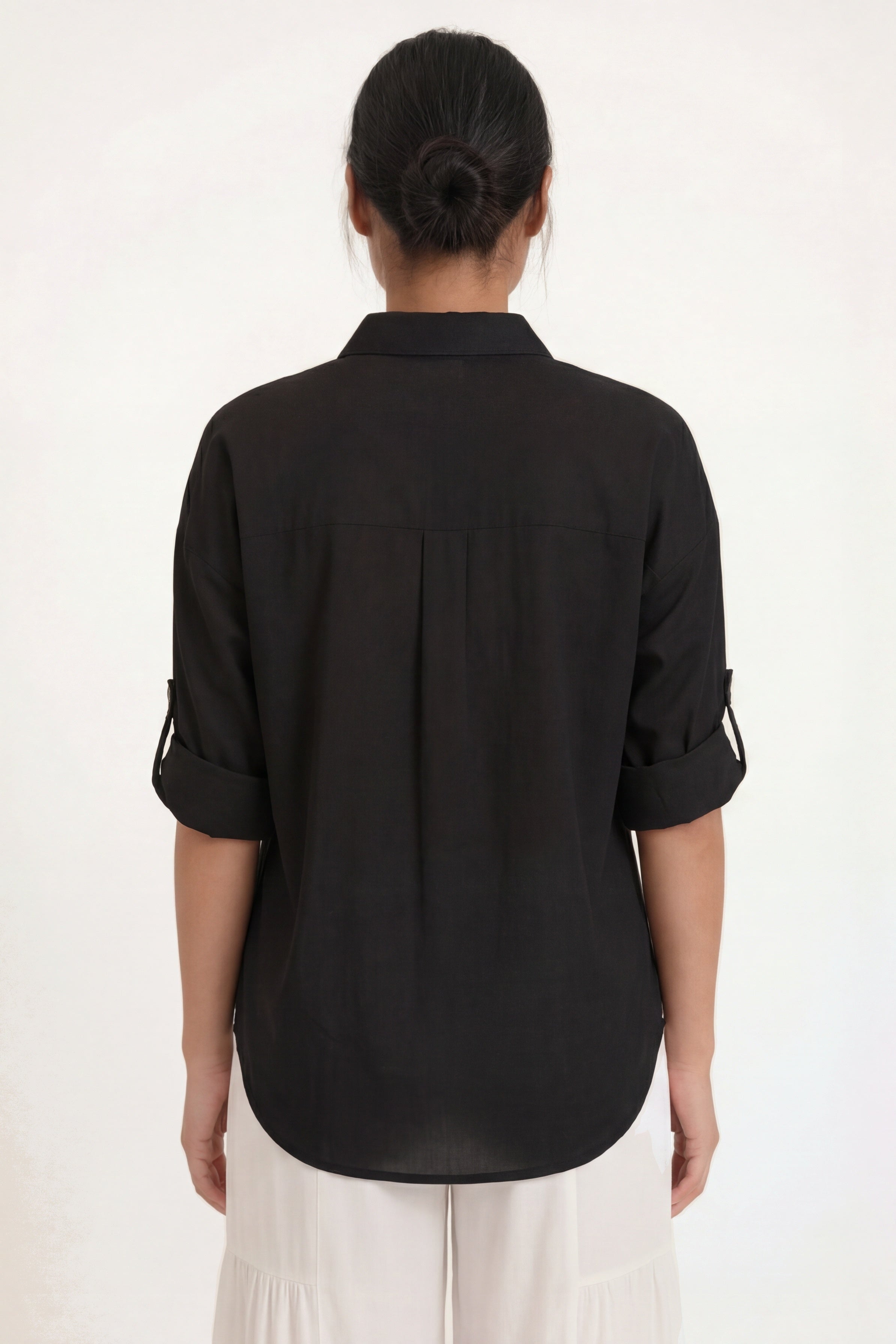 Wearables Carrie Linen 3/4-Sleeve Button-Up 