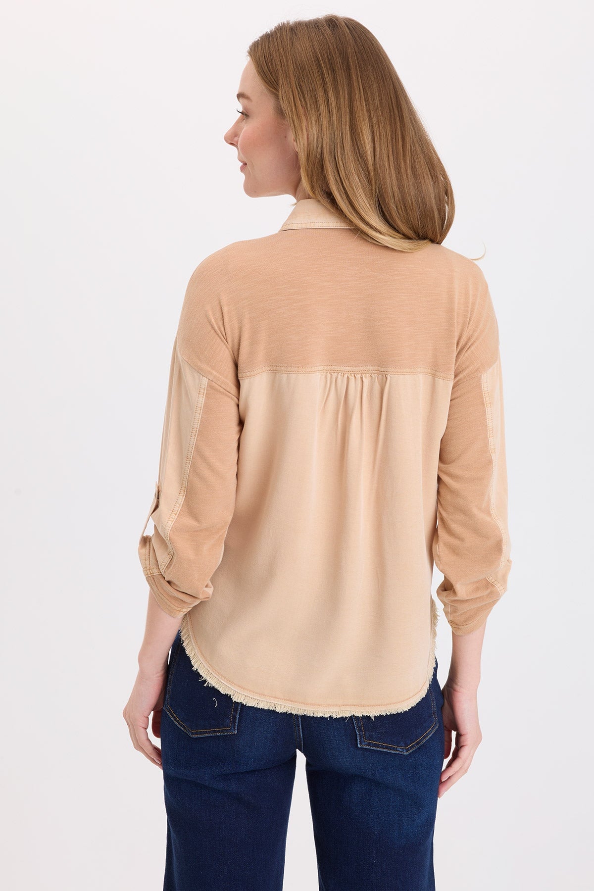 Wearables Knapp Distressed Cargo Button-Up 