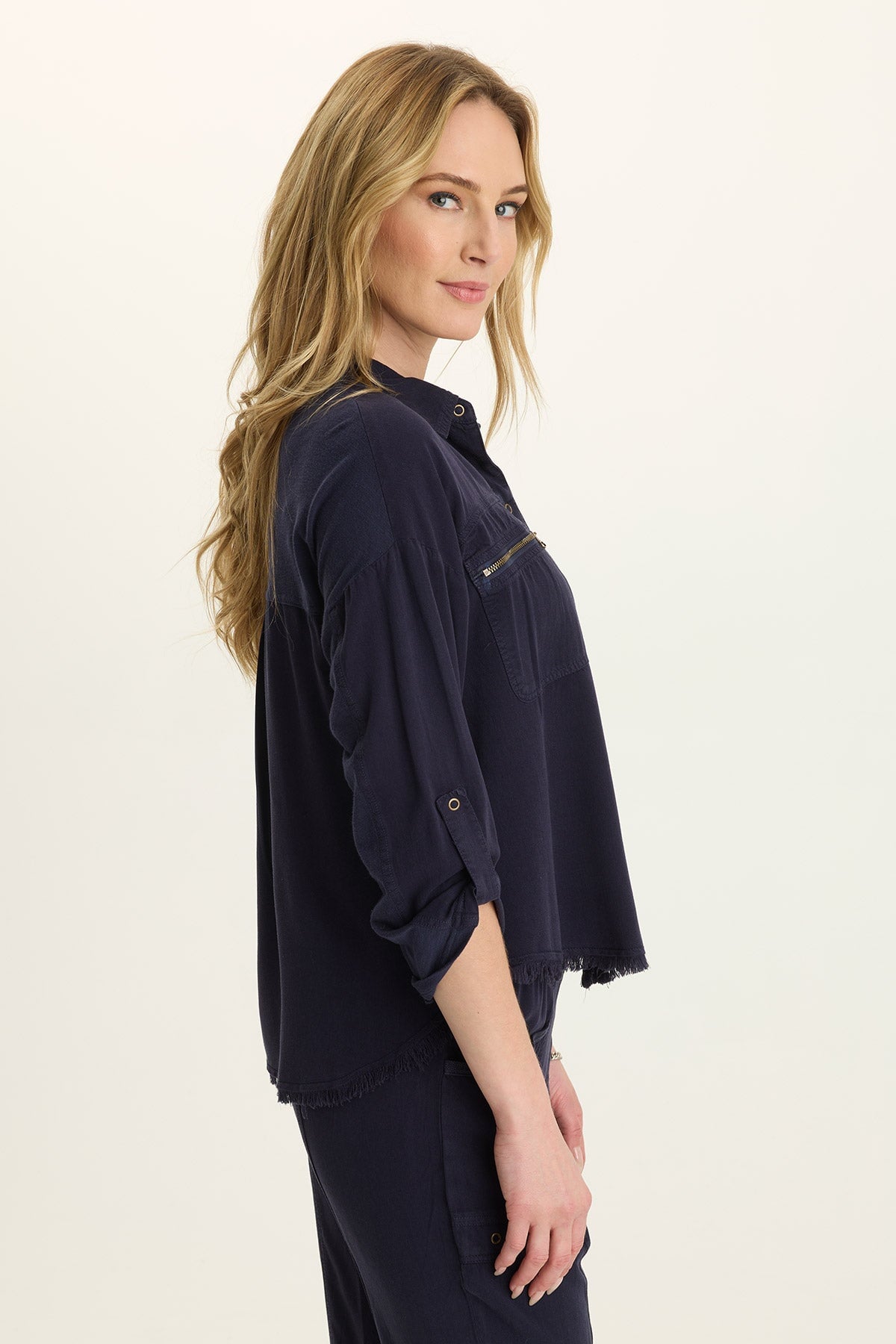 Wearables Knapp Distressed Cargo Button-Up 