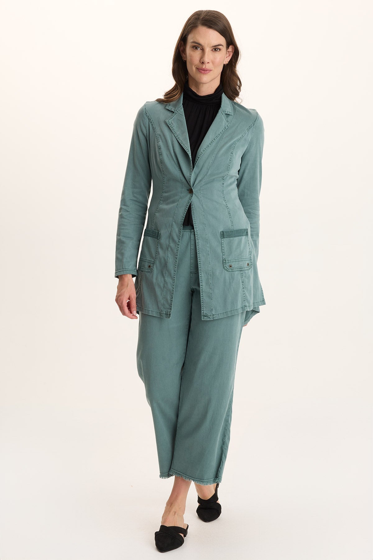 XCVI Lainey Longline Tencel Blazer Jacket