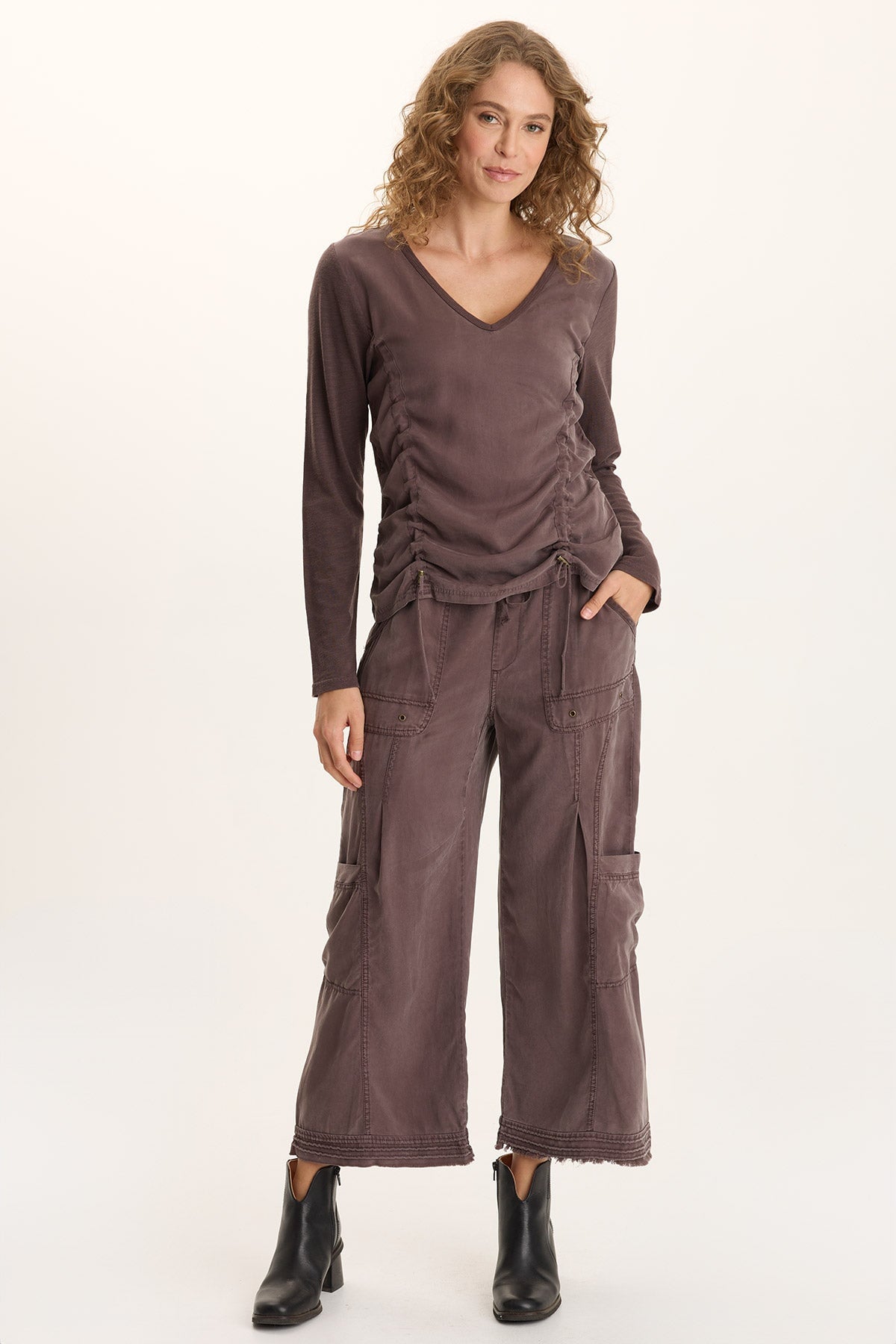 XCVI Tullio Twill Cargo Gaucho Pant