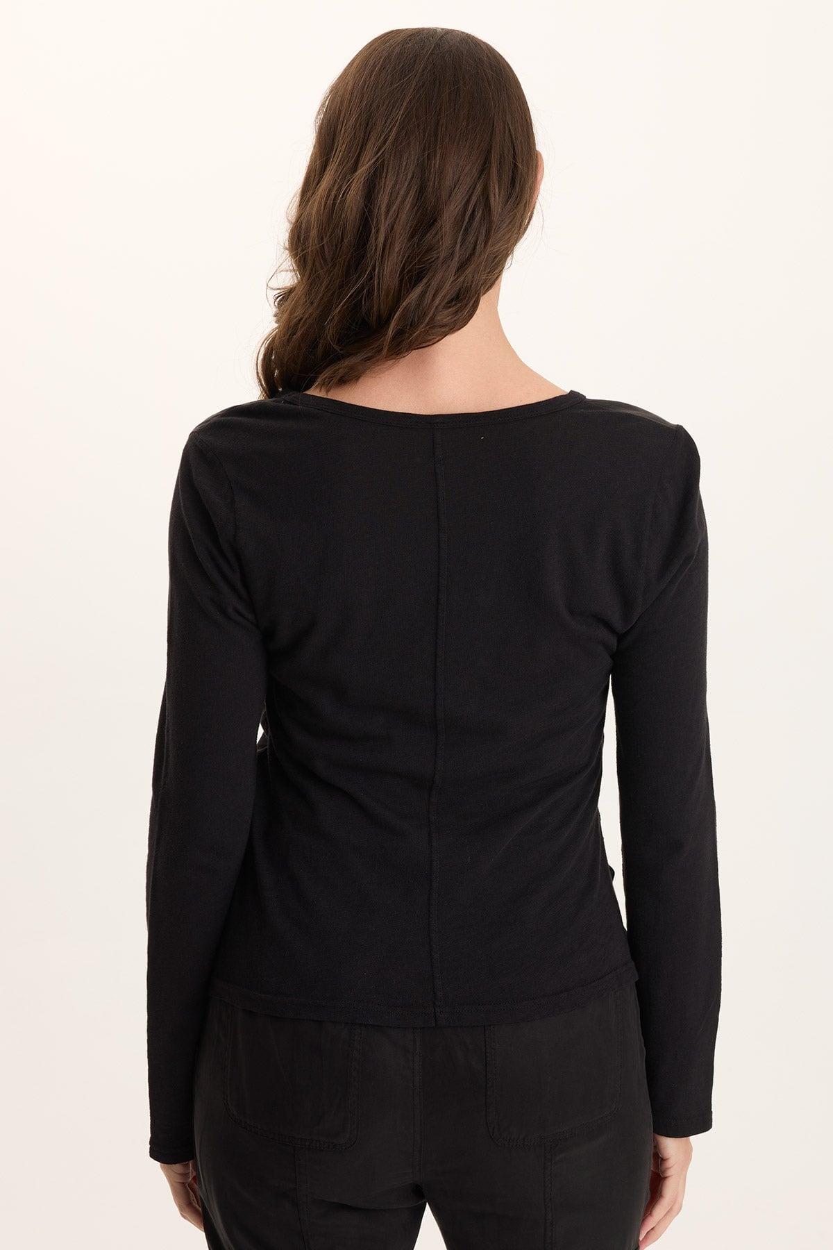 XCVI Ketti Cinched Ruched Twill/Jersey Top