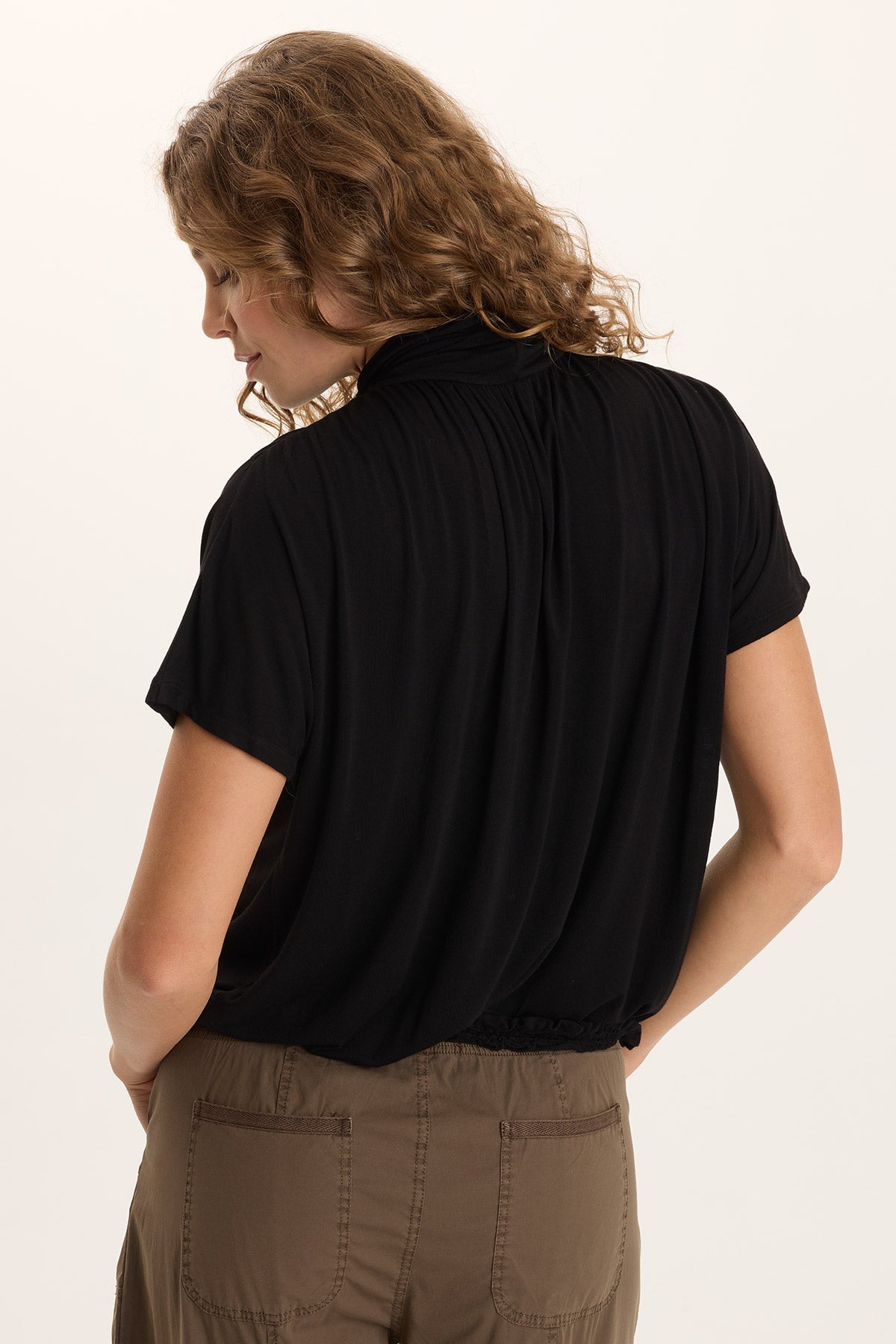 XCVI Viggo Soft Jersey Turtleneck Banded Tee 