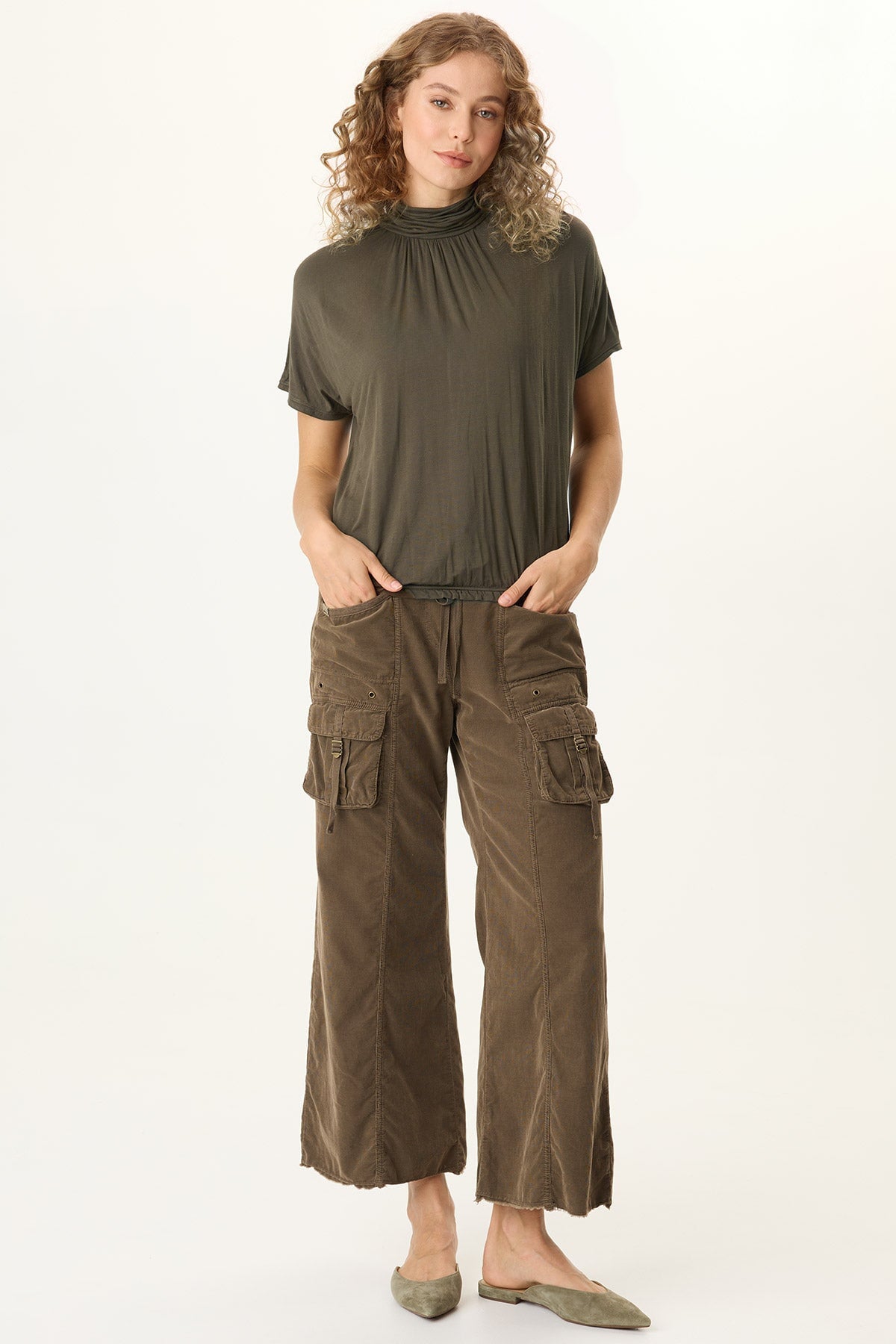 XCVI Viggo Soft Jersey Turtleneck Banded Tee