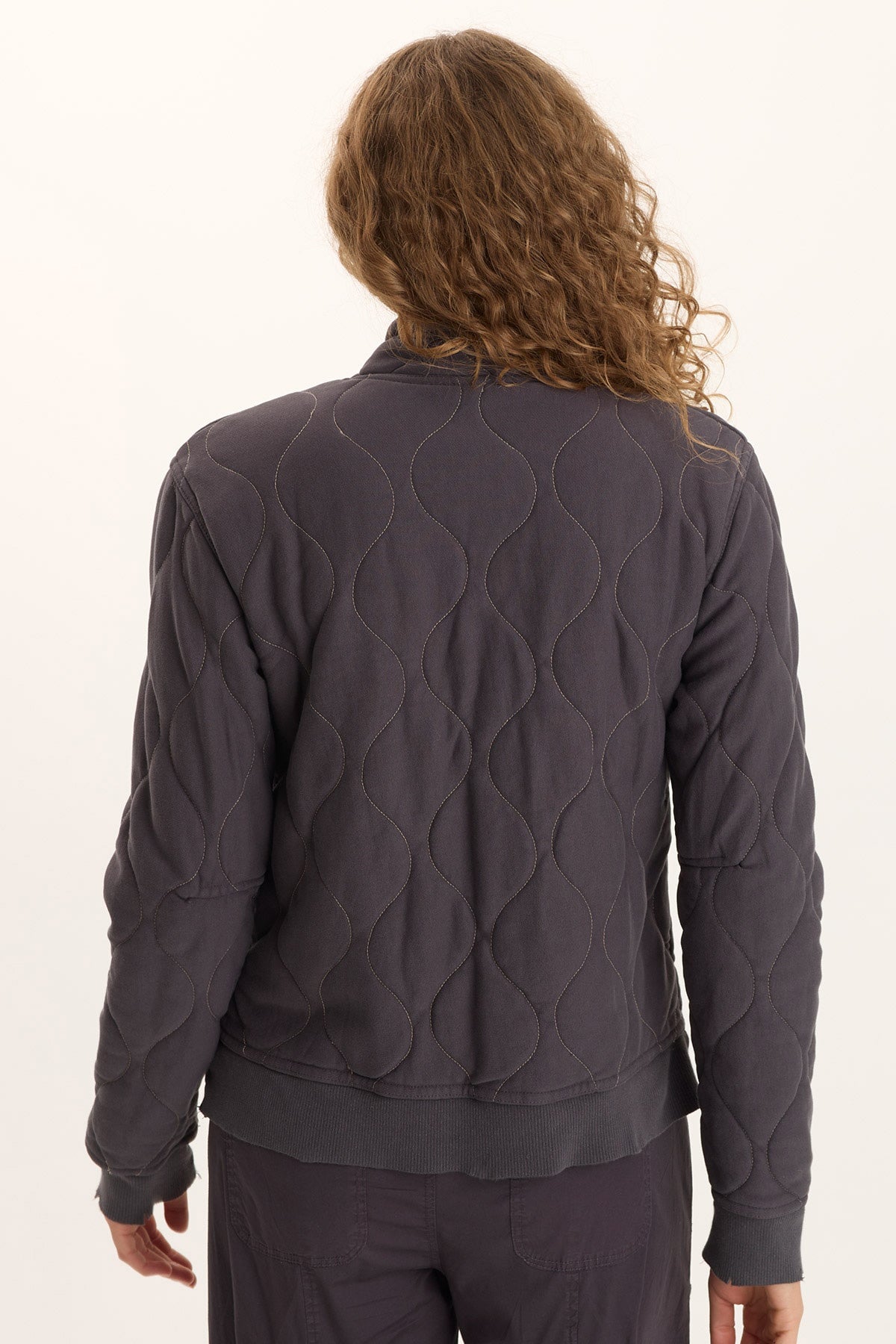 XCVI Osment Plush Quilted 4-Pocket Bomber Jacket 