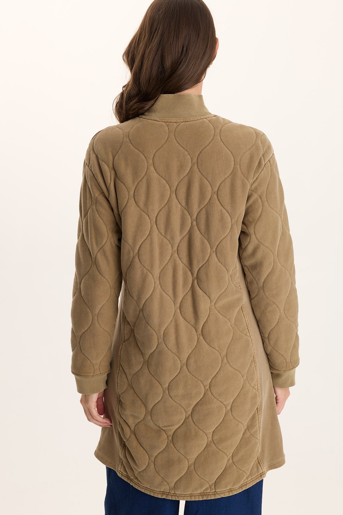 XCVI Torston Quilted Longline Double Zipper Coat 