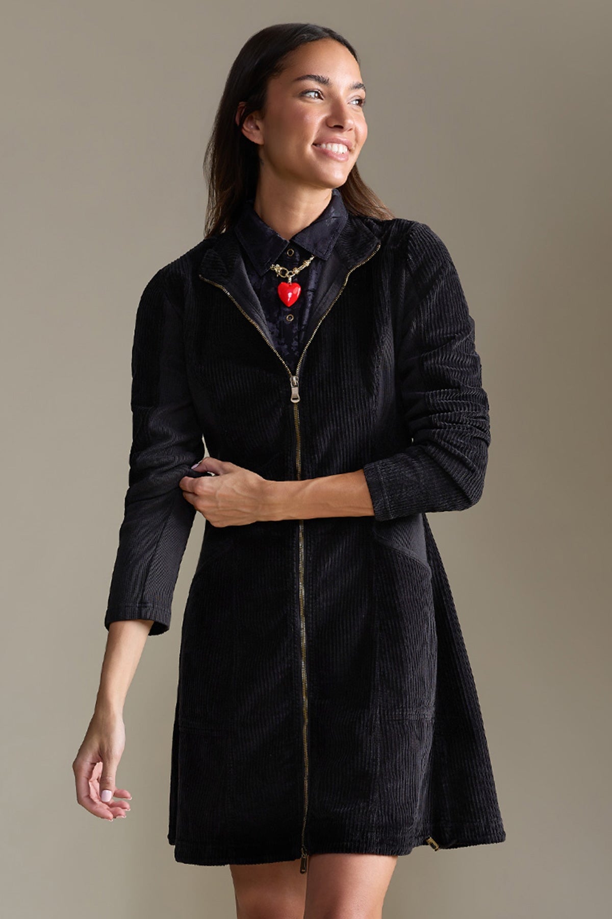Wearables Uzma Corduroy Jacket-Dress 