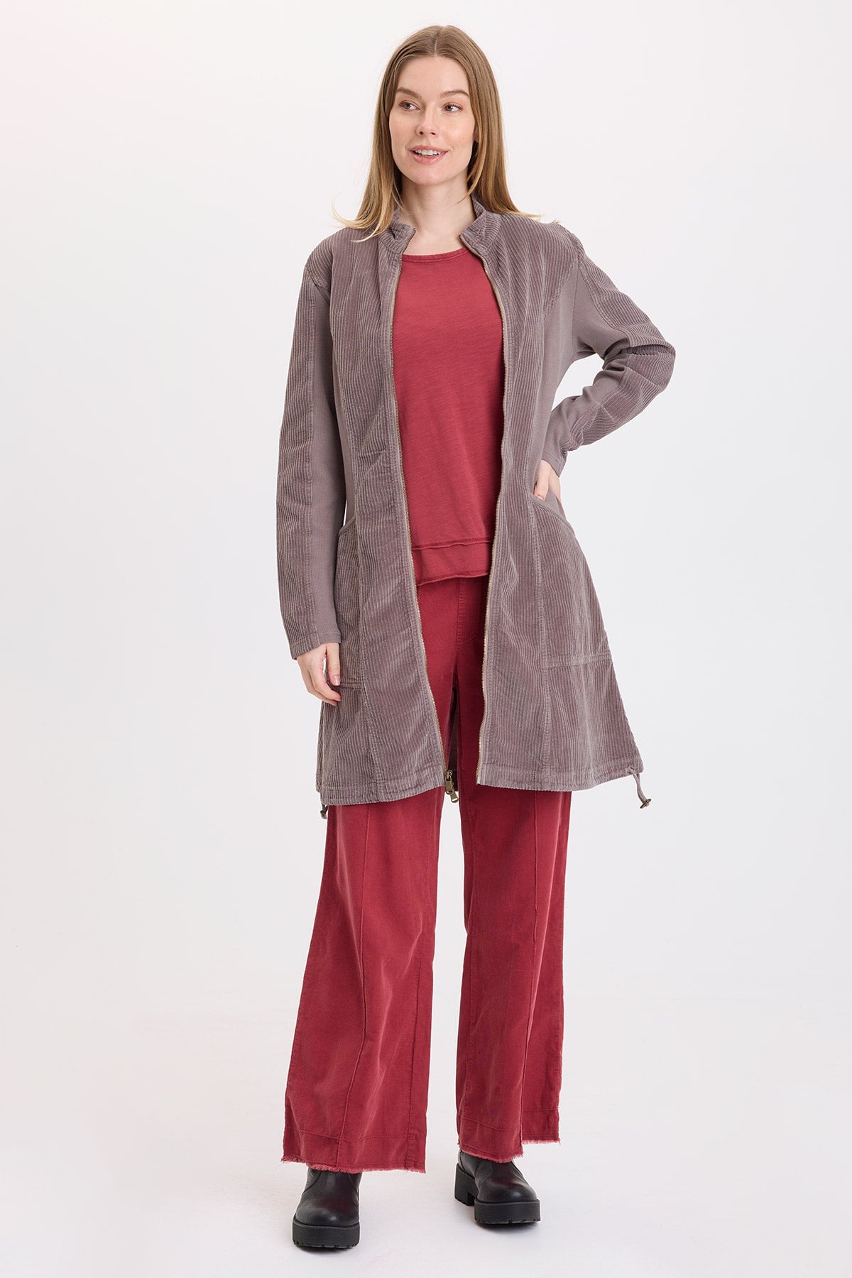 Wearables Uzma Corduroy Jacket-Dress 
