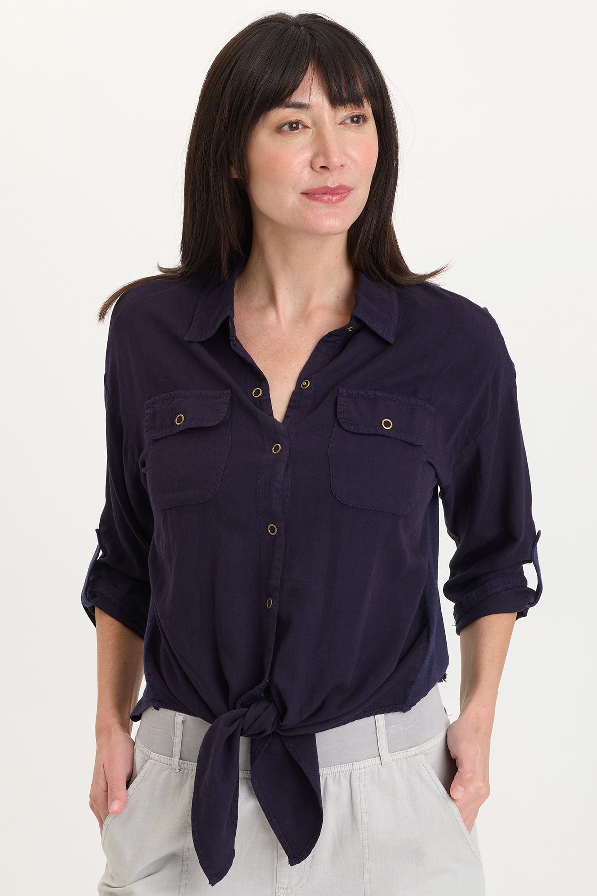 Wearables Tyrell Lightweight Tie-Front Button-Up 
