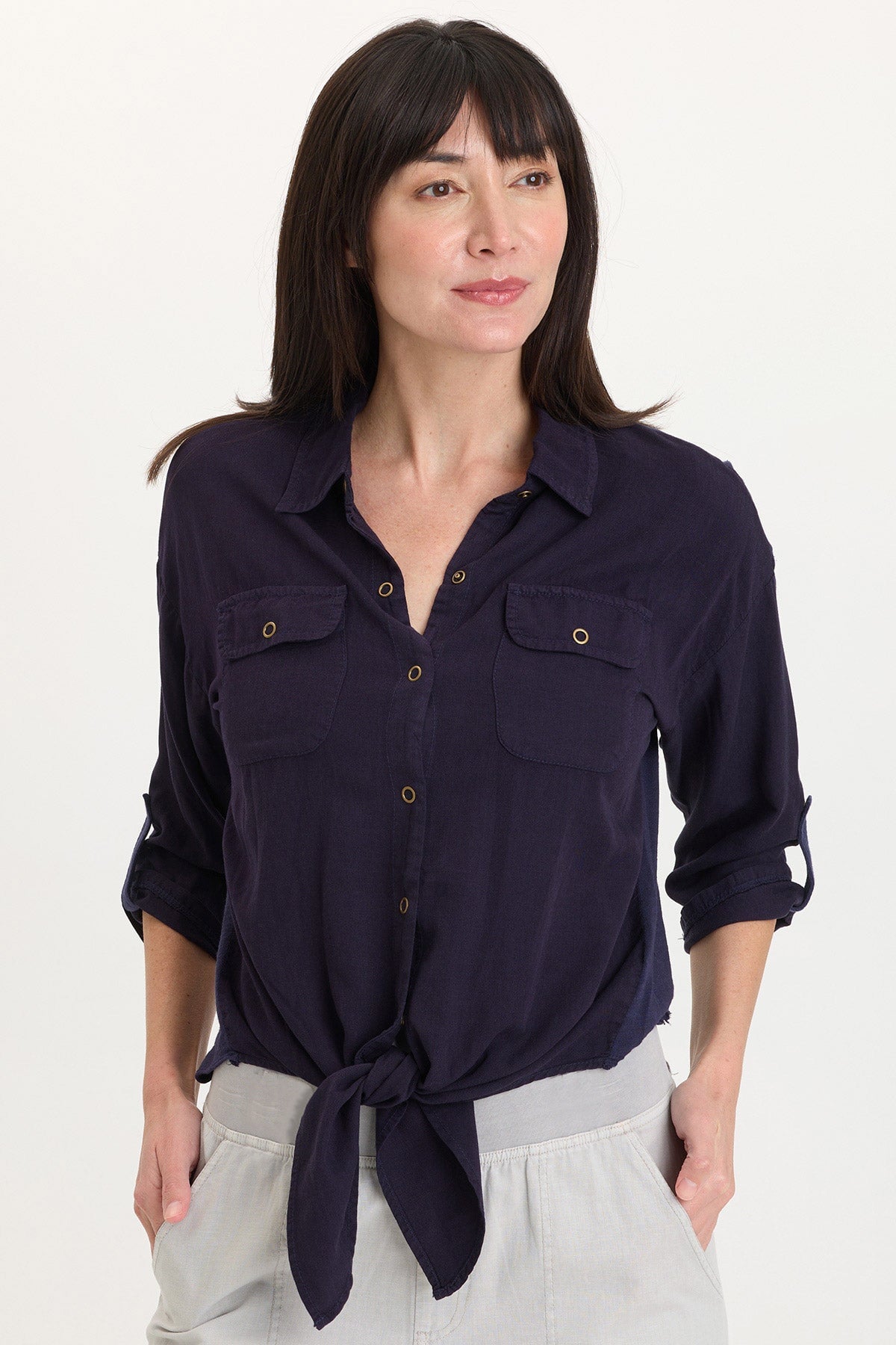 Wearables Tyrell Lightweight Tie-Front Button-Up 