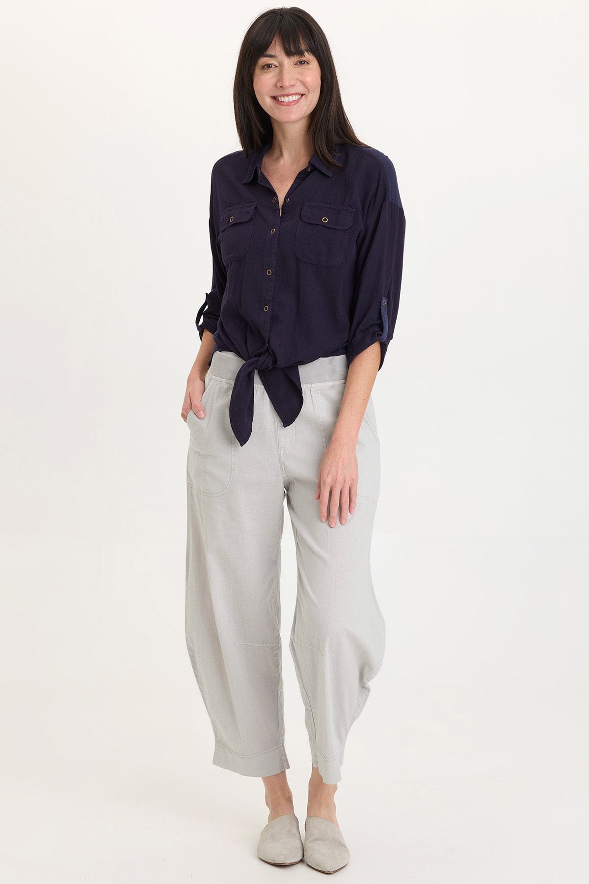 Wearables Jisola Cotton Linen Barrel Pant 