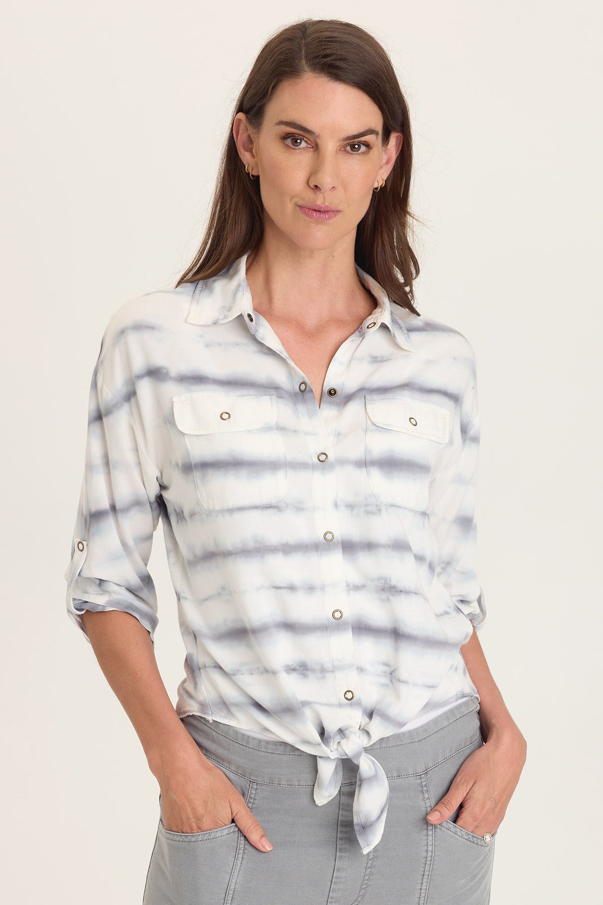 Wearables Tyrell Lightweight Tie-Front Button-Up 