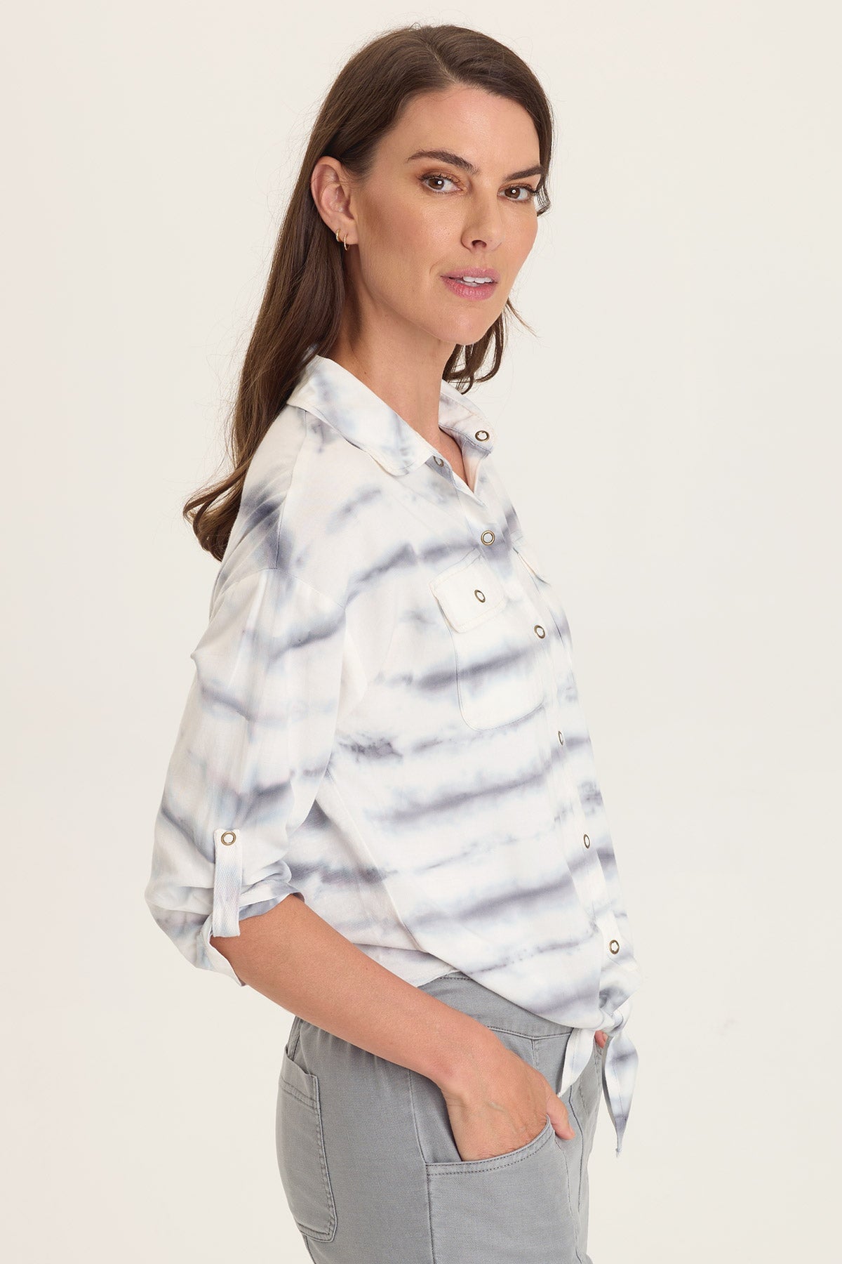 Wearables Tyrell Lightweight Tie-Front Button-Up 