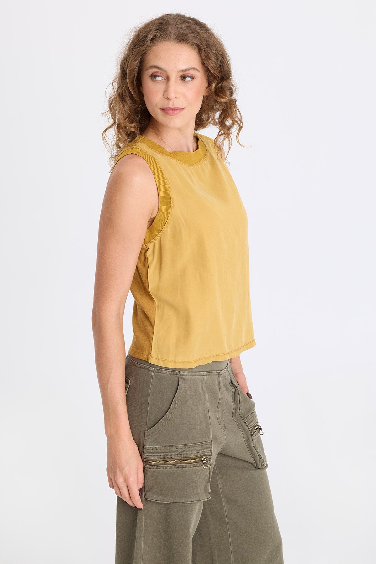 XCVI Katrine Soft Twill Elevated Tank 