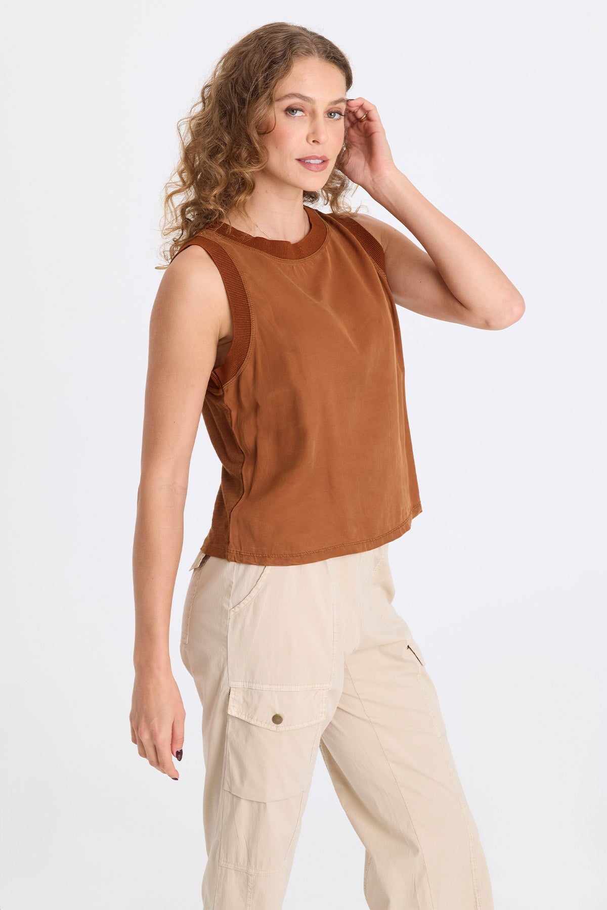 XCVI Katrine Soft Twill Elevated Tank 