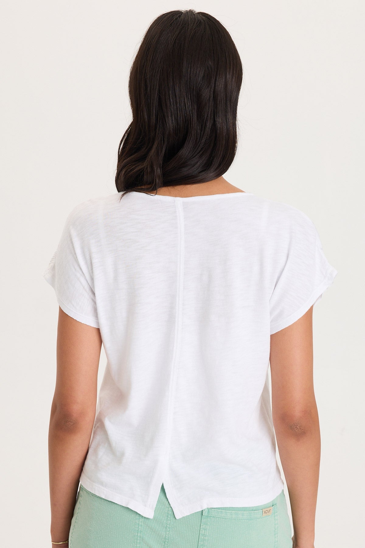 XCVI Adgar Textured Stripe/Jersey Tee 