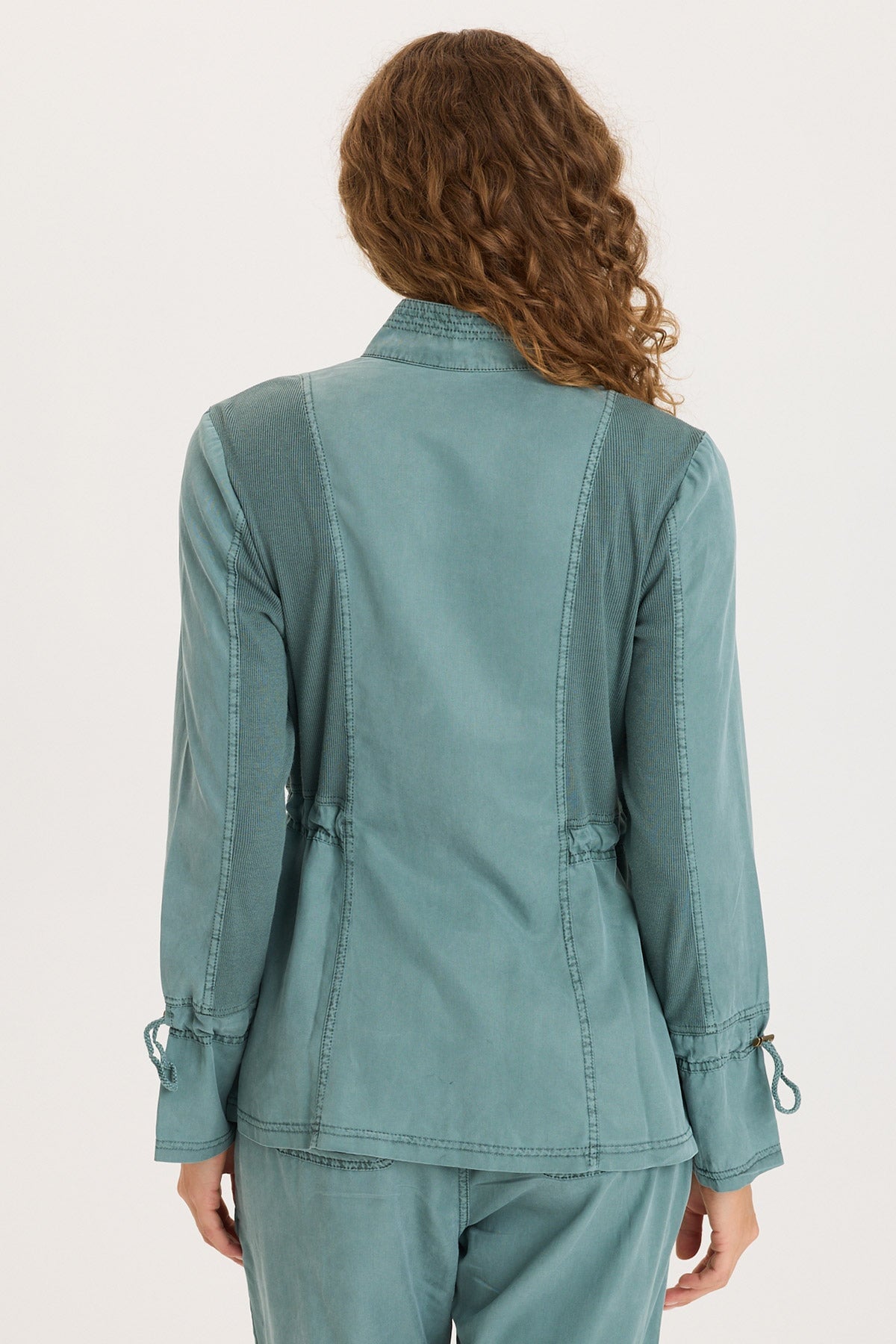 XCVI Hall Four-Pocket Cinchable Waist and Sleeves Twill with Rib