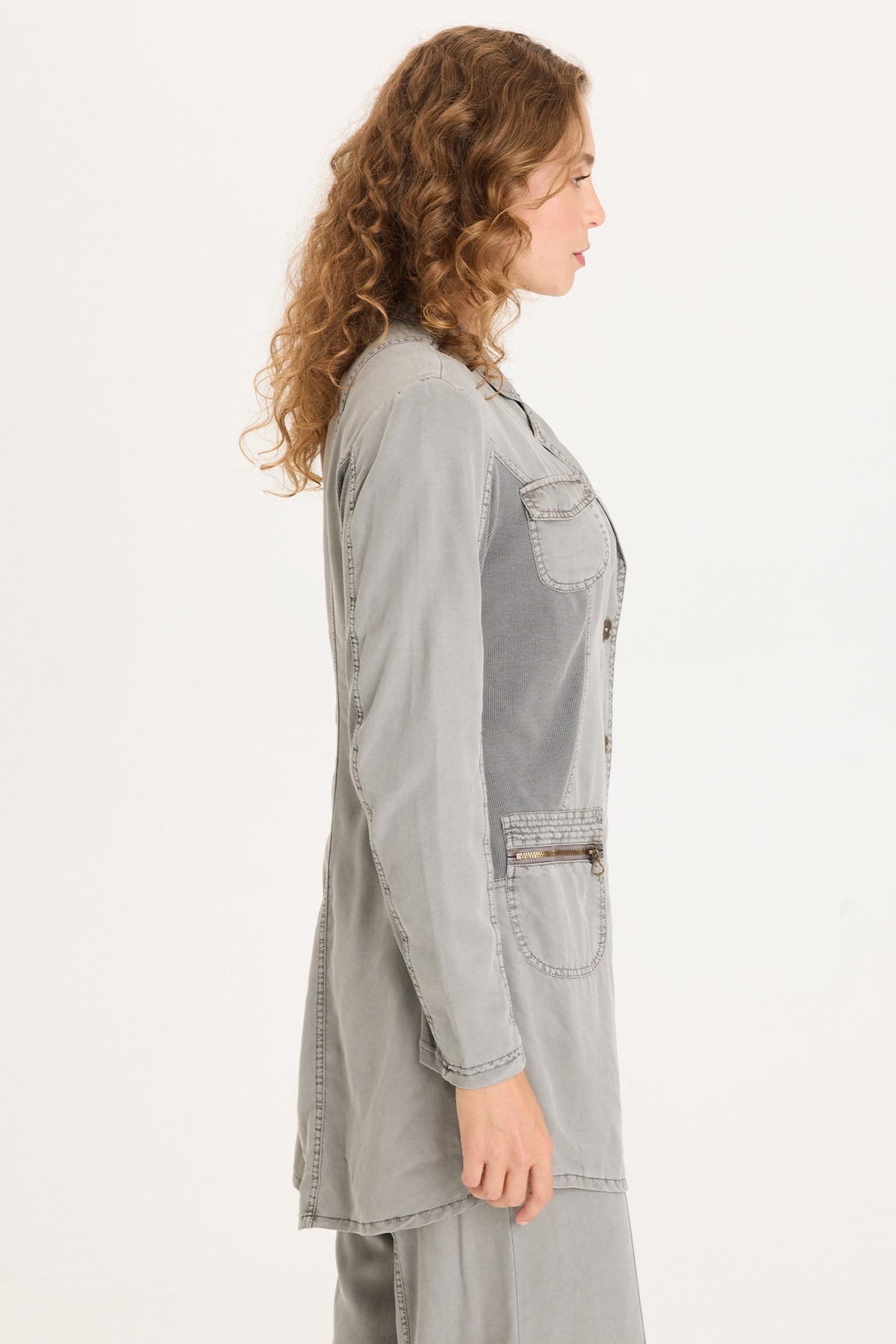 XCVI Cutmore One-Button Long Blazer 