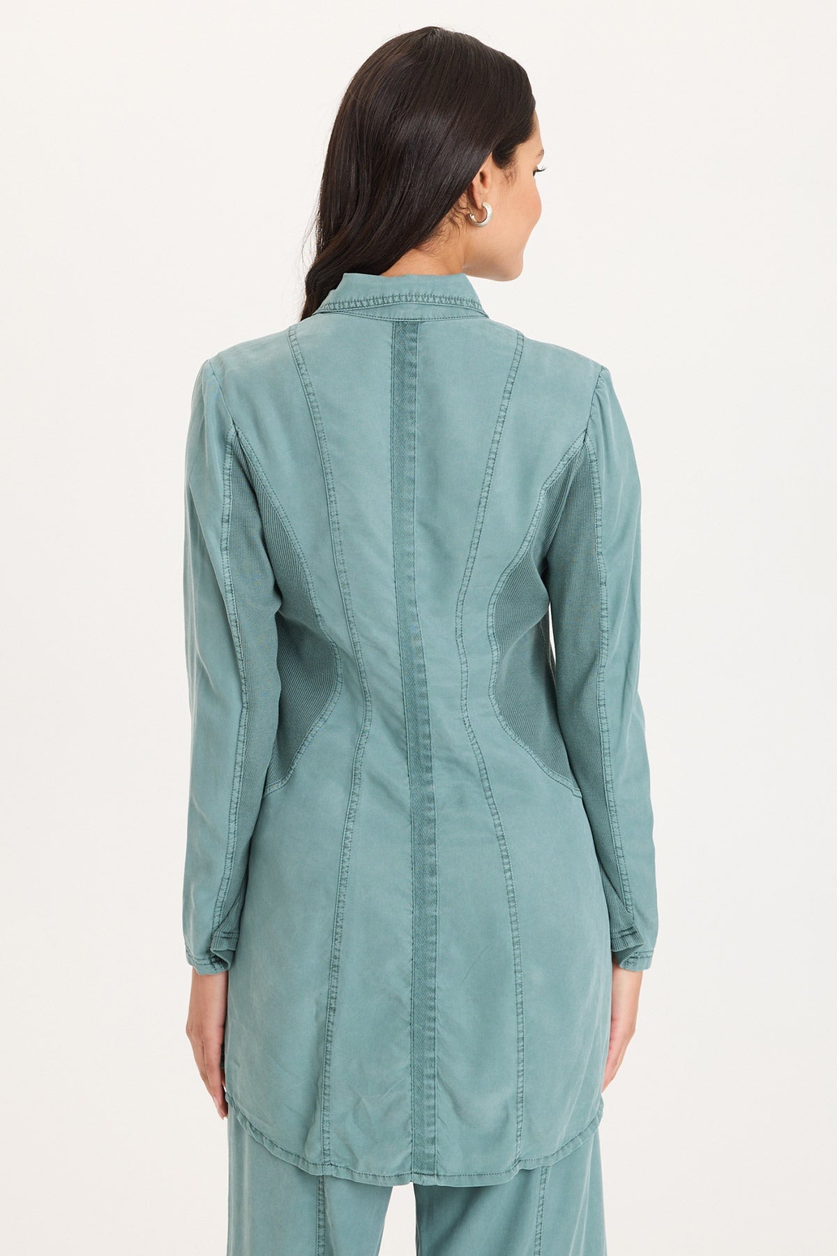 XCVI Cutmore One-Button Long Blazer 