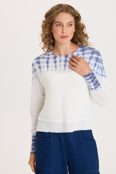 XCVI Long Ribbed Buttoned Cuffs Thermal Long Sleeve Kelsoe Crew Neck XCVI Long Ribbed Buttoned Cuffs Thermal Long Sleeve Kelsoe Crew Neck