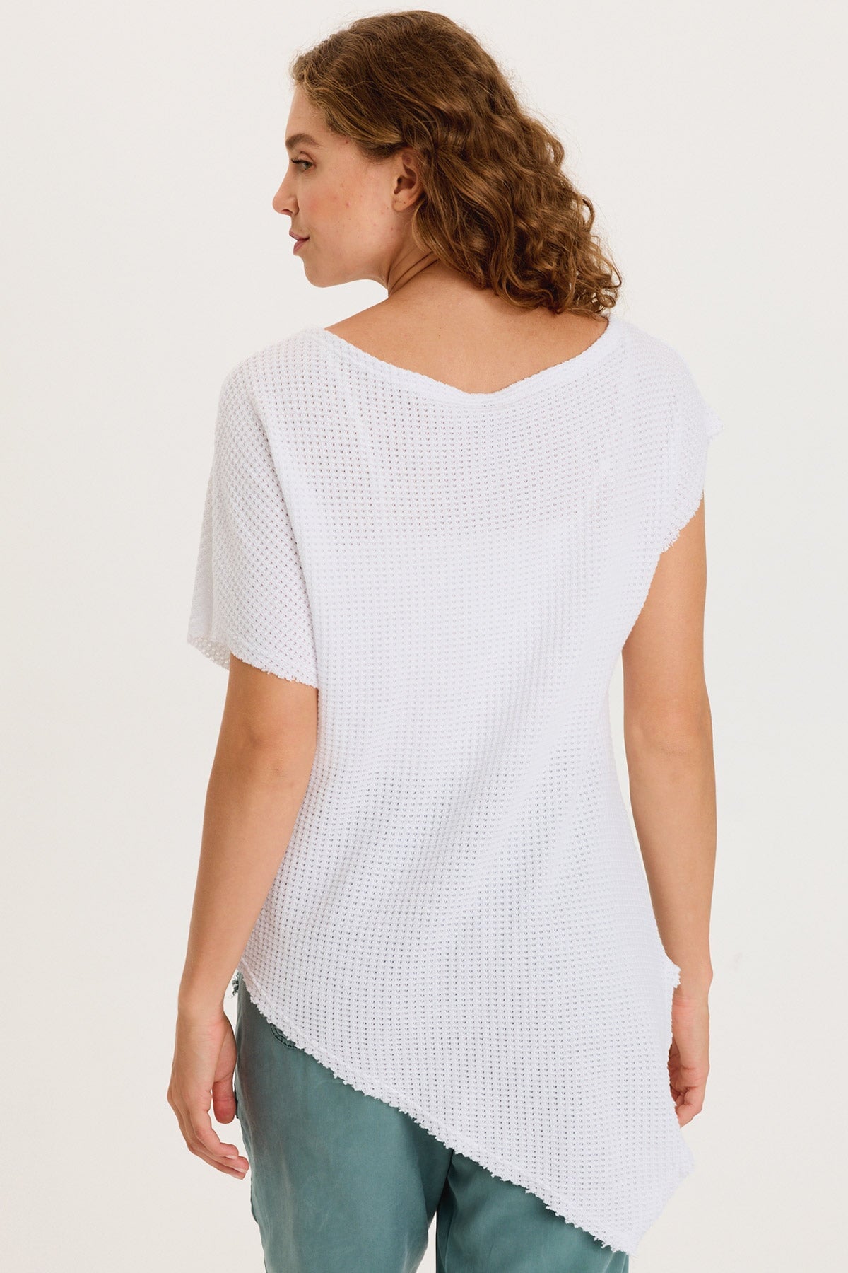 XCVI Imrie Off-Shoulder Asymmetrical Hem Top 