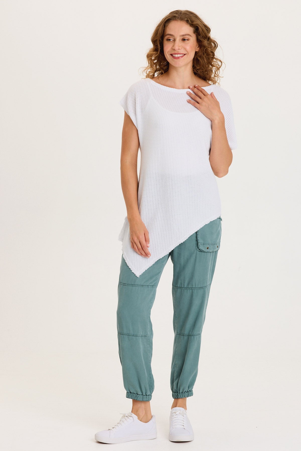 XCVI Imrie Off-Shoulder Asymmetrical Hem Top 