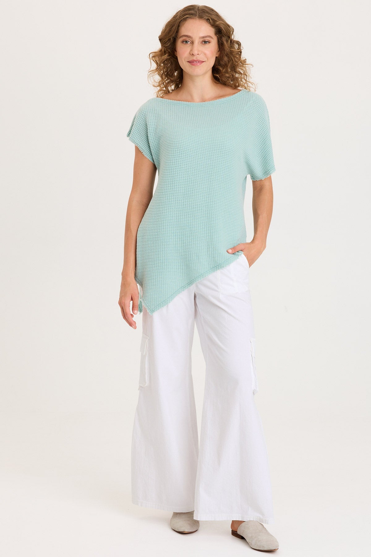 XCVI Imrie Off-Shoulder Asymmetrical Hem Top 