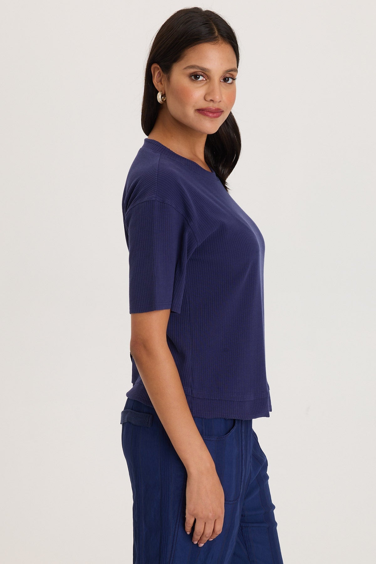 XCVI Cairns Longer Short Sleeve Double Hem Tee 