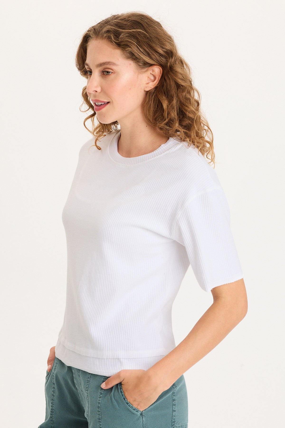 XCVI Cairns Longer Short Sleeve Double Hem Tee 