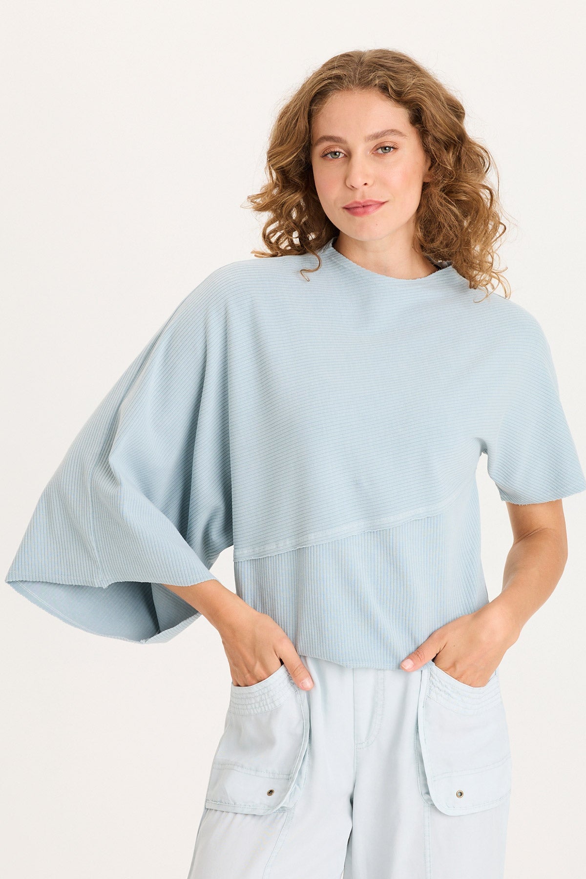 XCVI Gilchrist Asymmetrical Sleeve Top 