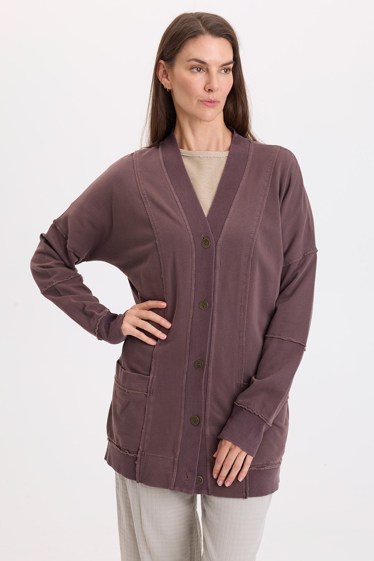 Wearables Trude Fleece Button-Up Cardigan 