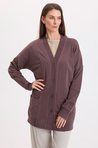 Wearables Trude Long Sleeves with Thumbholes Button-Up Cardigan