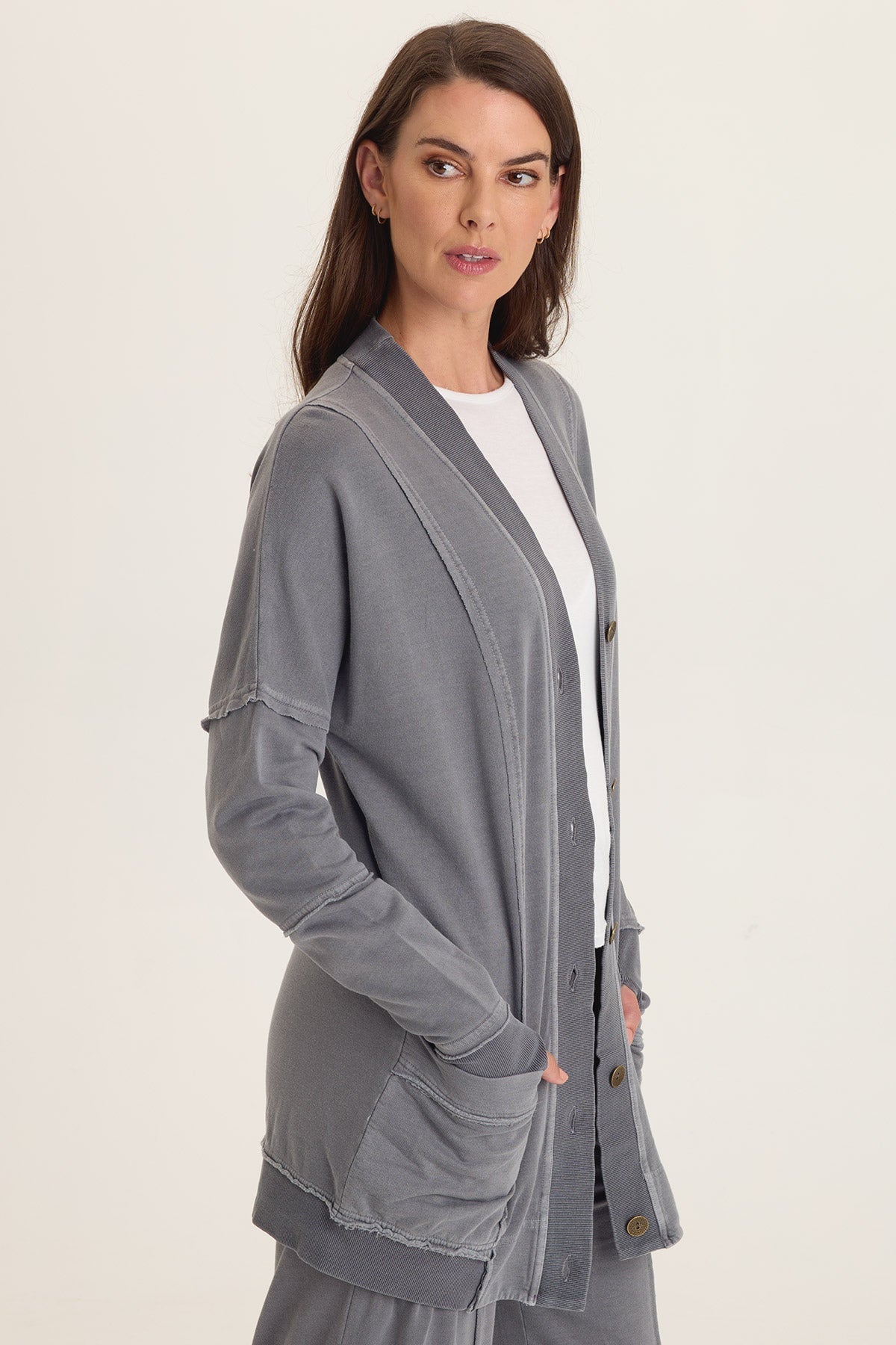 Wearables Trude Fleece Button-Up Cardigan 