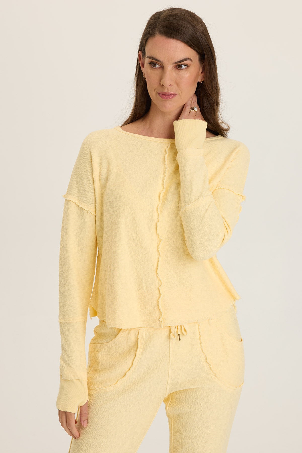 Wearables Annika Long Sleeve Boat Neck Top 