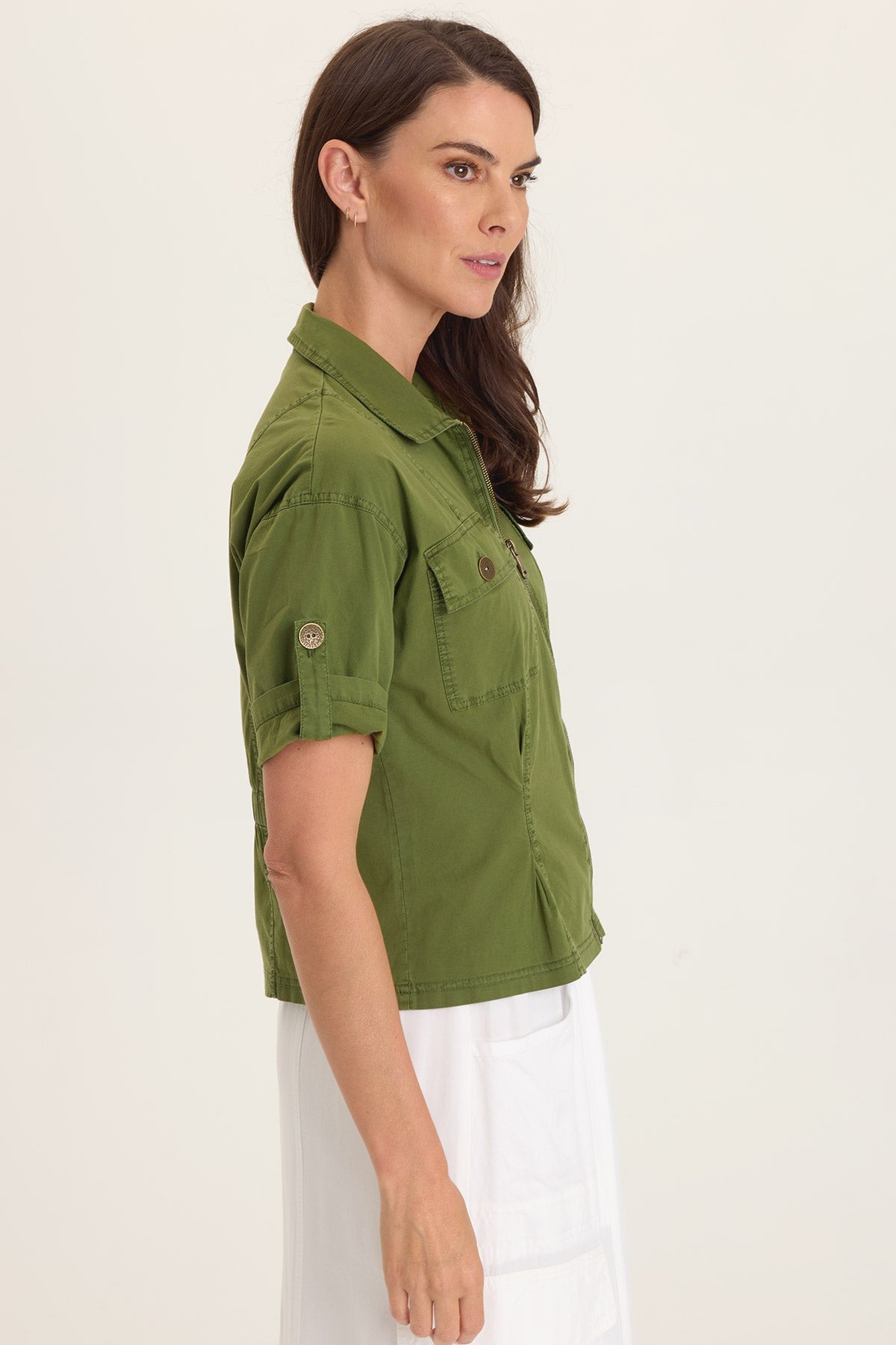 Wearables Tammen Dart Tucks Poplin Shacket 