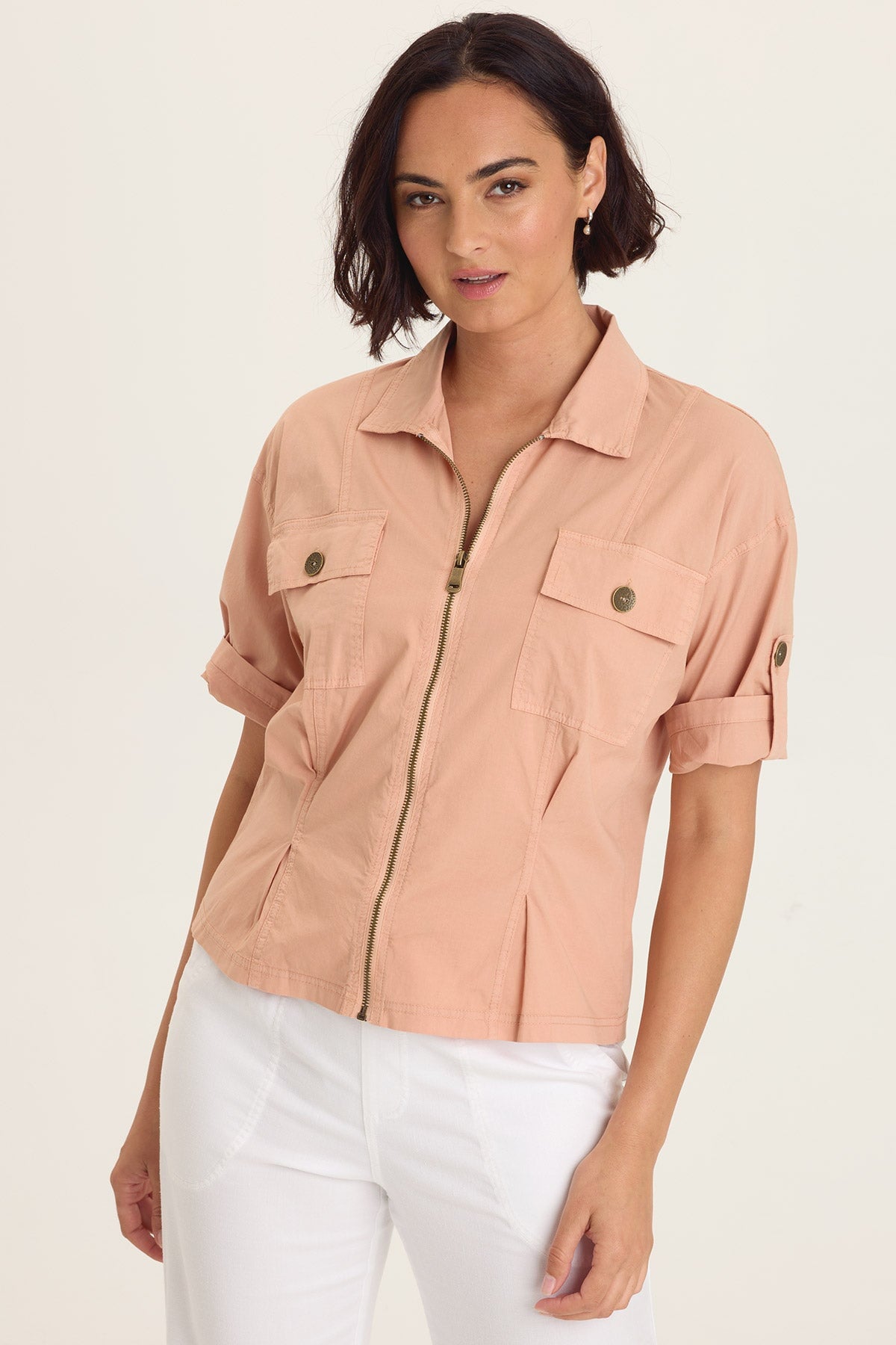 Wearables Tammen Dart Tucks Poplin Shacket 