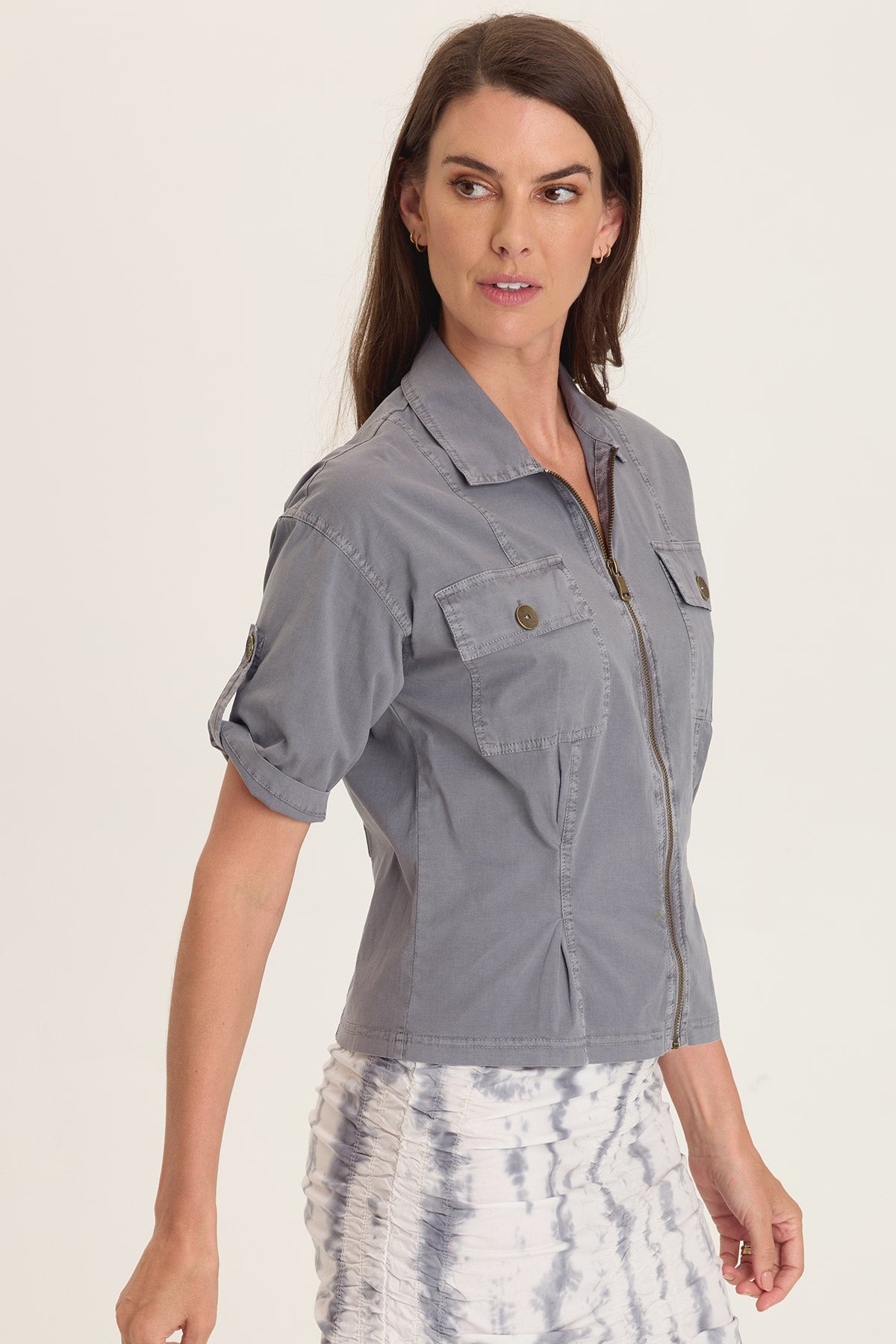 Wearables Tammen Dart Tucks Poplin Shacket 