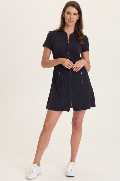 Wearables Mulder Active Double Zipper Short Sleeve Jacket Dress