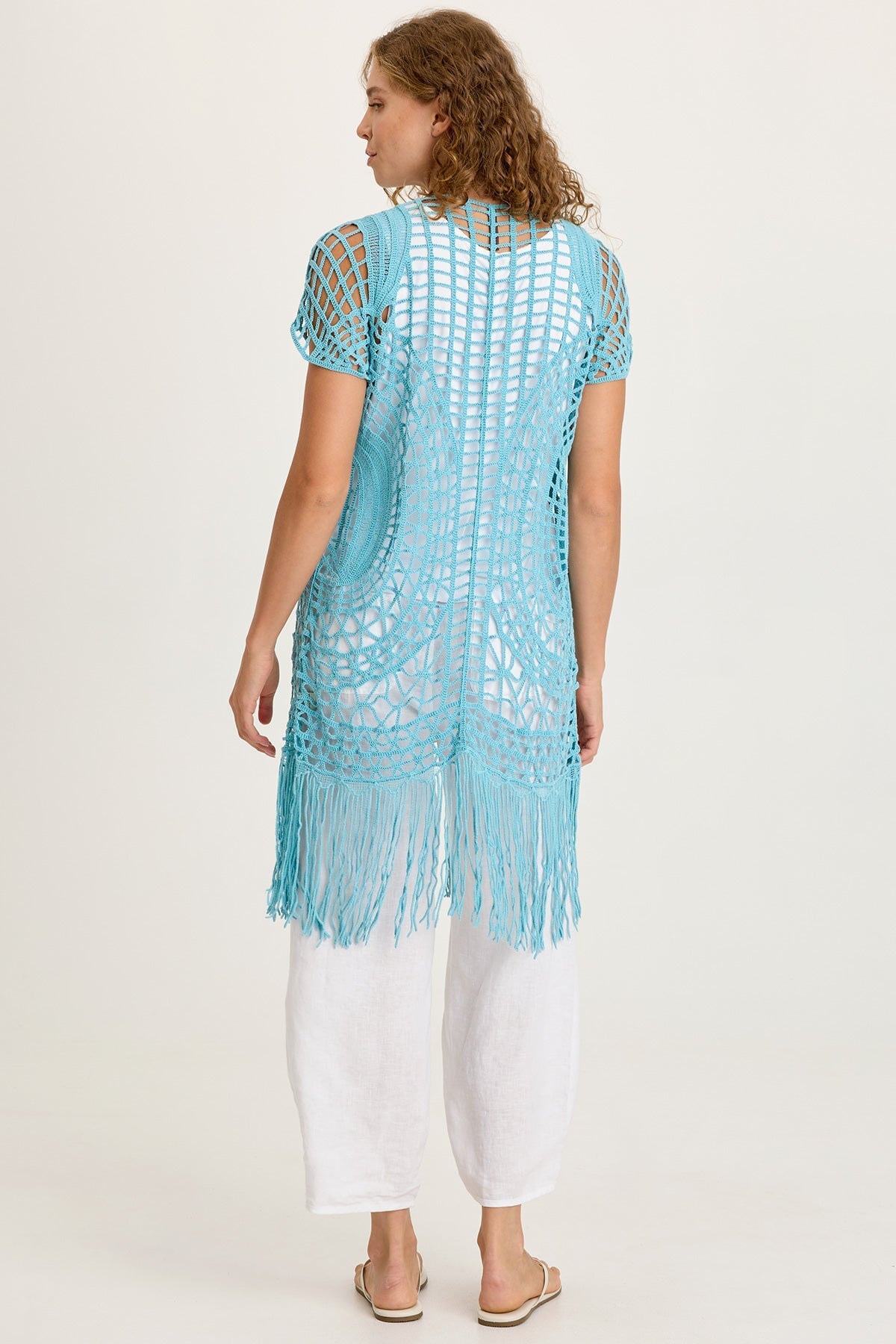 XCVI Calix Crochet Fringe Cover-Up 