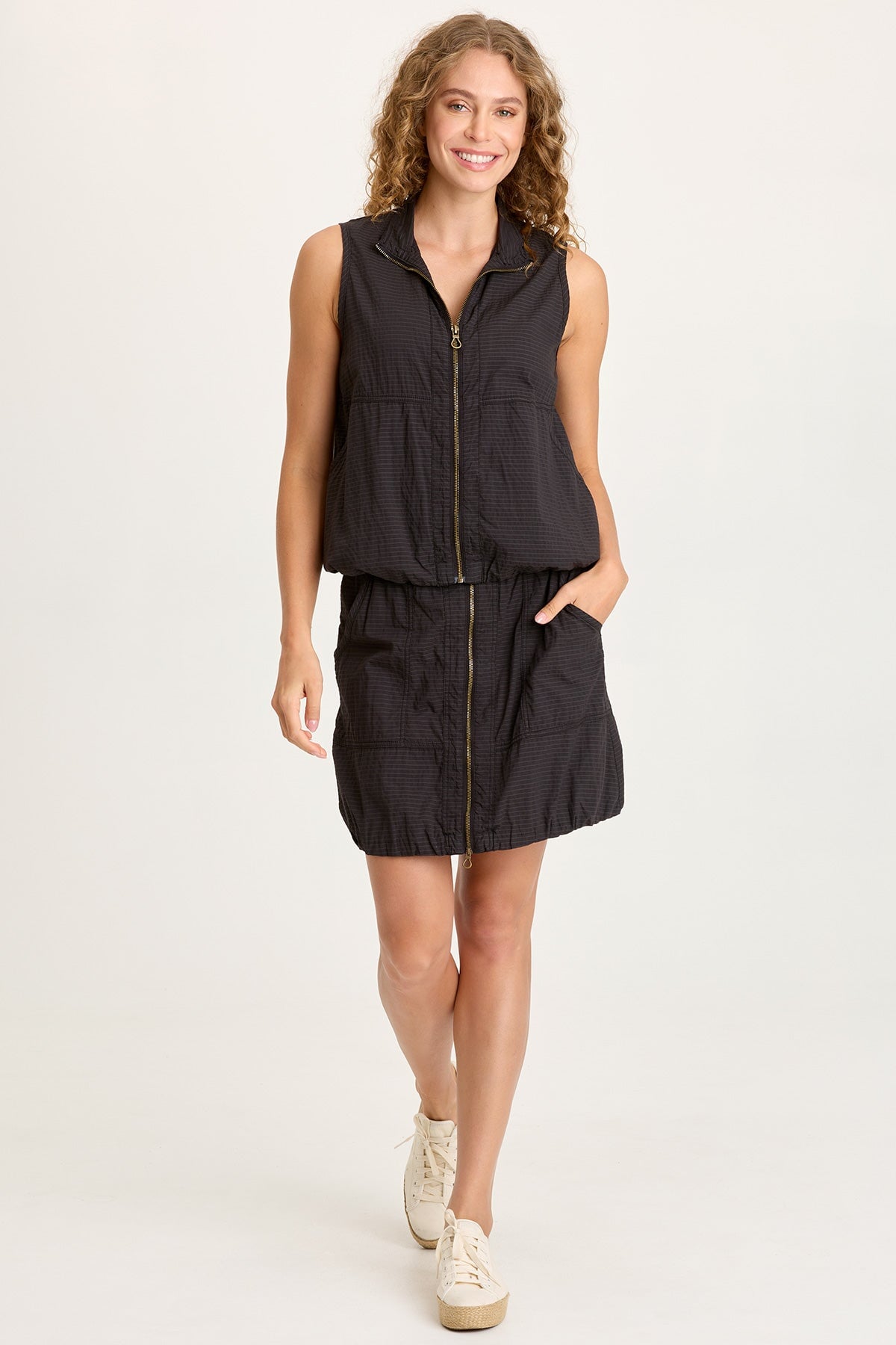 XCVI Tallis Textured Zip Front Vest 