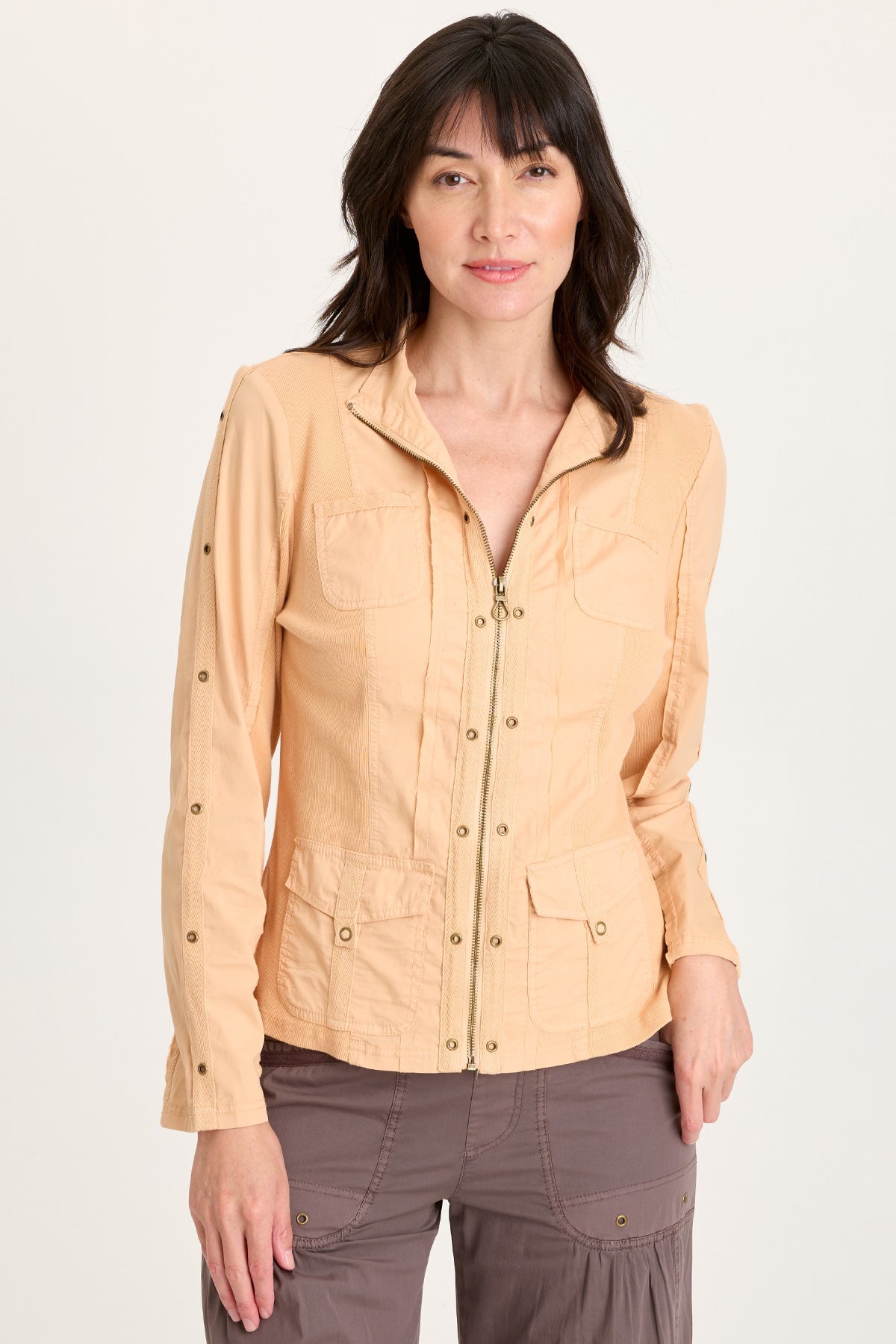 XCVI Murphy Poplin Fitted Zip-Up Jacket 