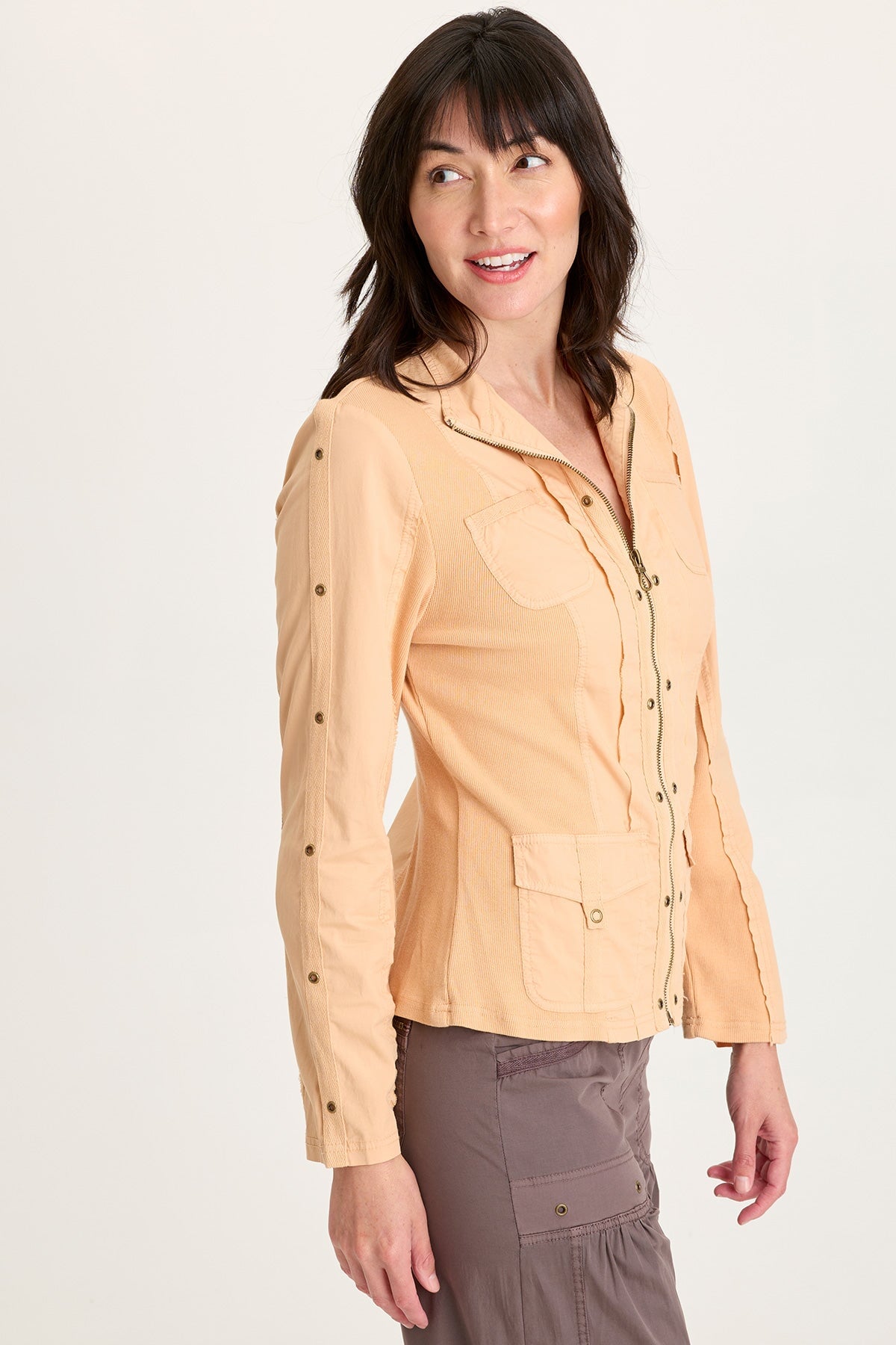 XCVI Murphy Poplin Fitted Zip-Up Jacket 