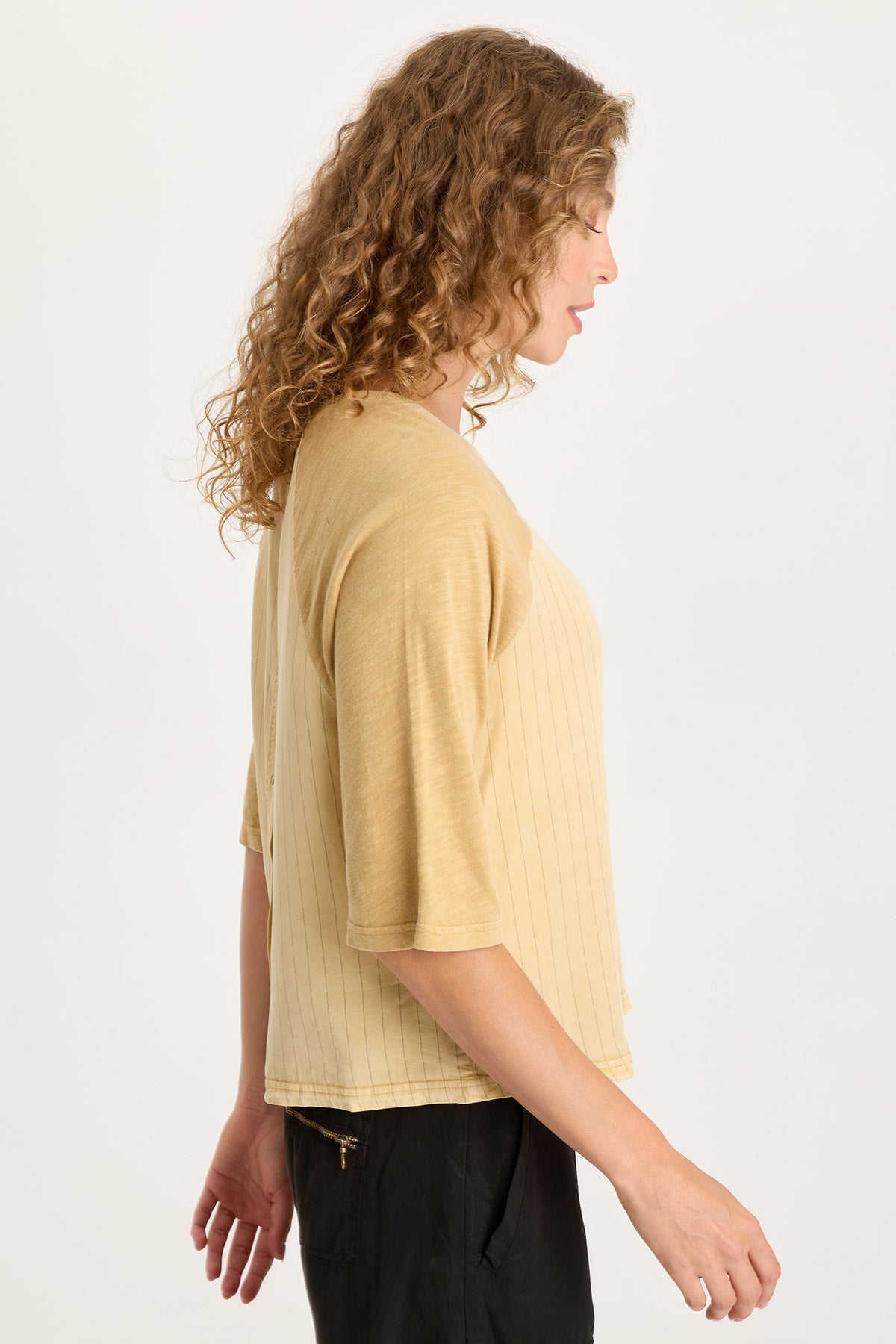 XCVI Jory Pinstripe Raglan Top 